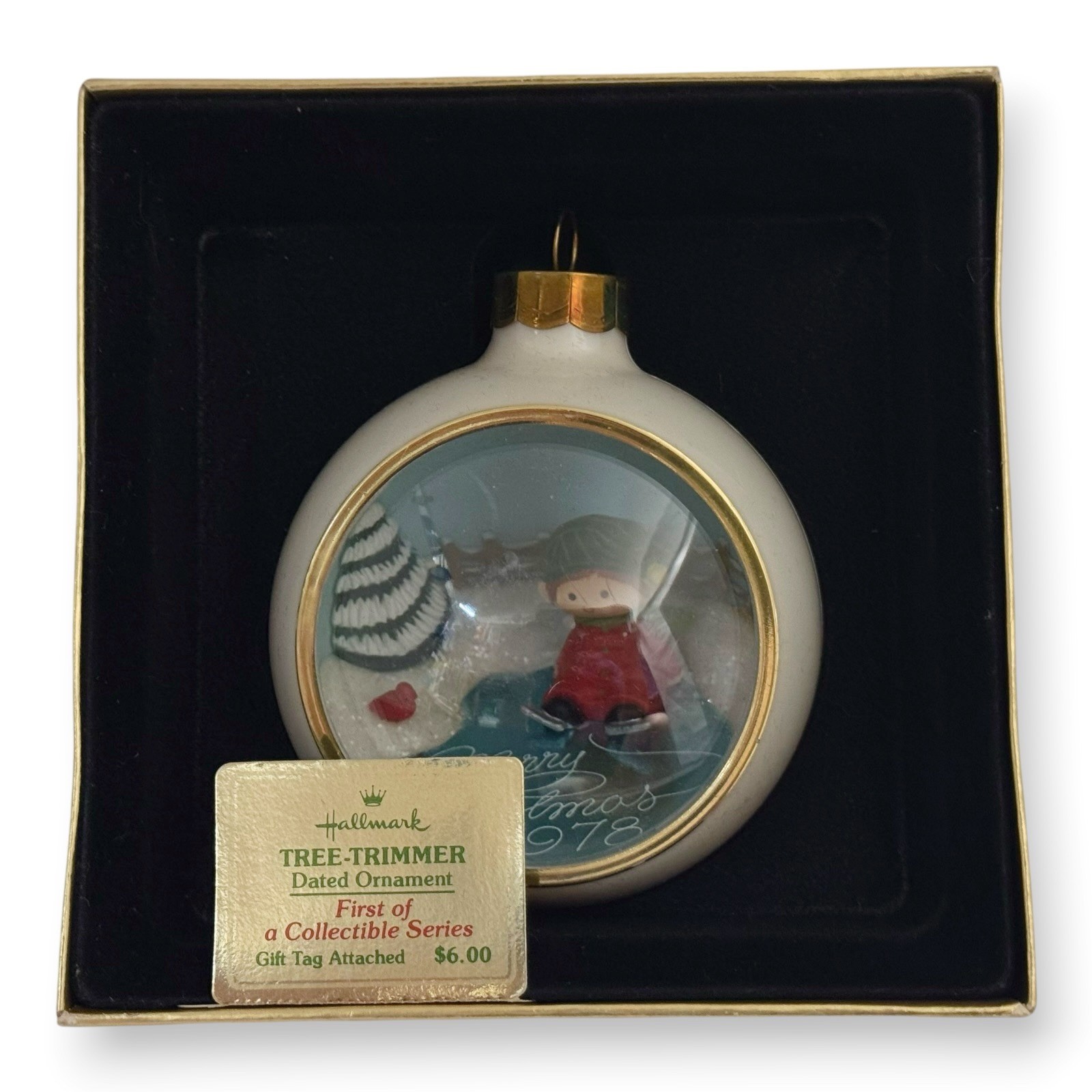 Vintage 1978 Hallmark Tree-Trimmer Collection, Skater Christmas Ornament NEW Vintage 1978 Hallmark Tree-Trimmer Collection, Skater Christmas Ornament NEW