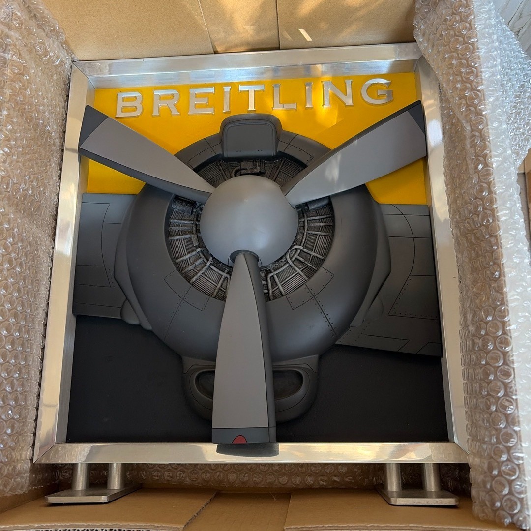 Breitling Logo Display Sign Plate Collectible Rare Advertising Interior Decor JP