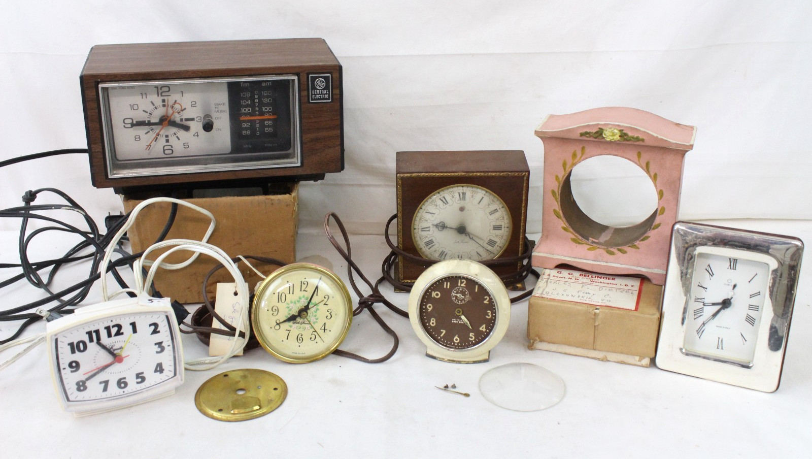 Huge Vintage Clock Lot Alarm Table Seth Thomas Westclok Baby Ben Mechanical Huge Vintage Clock Lot Alarm Table Seth Thomas Westclok Baby Ben Mechanical