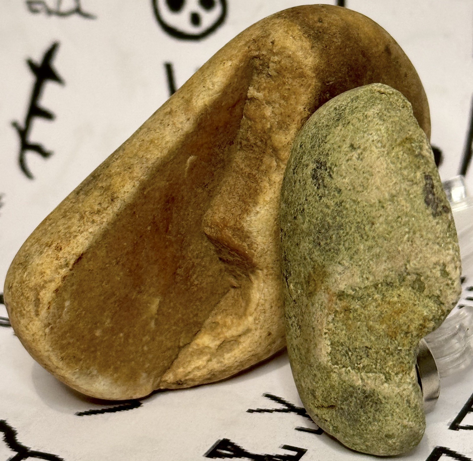 Native American/Man Made Authentic Hand Carved Stone  Effigies 2 total, 4.8 oz 