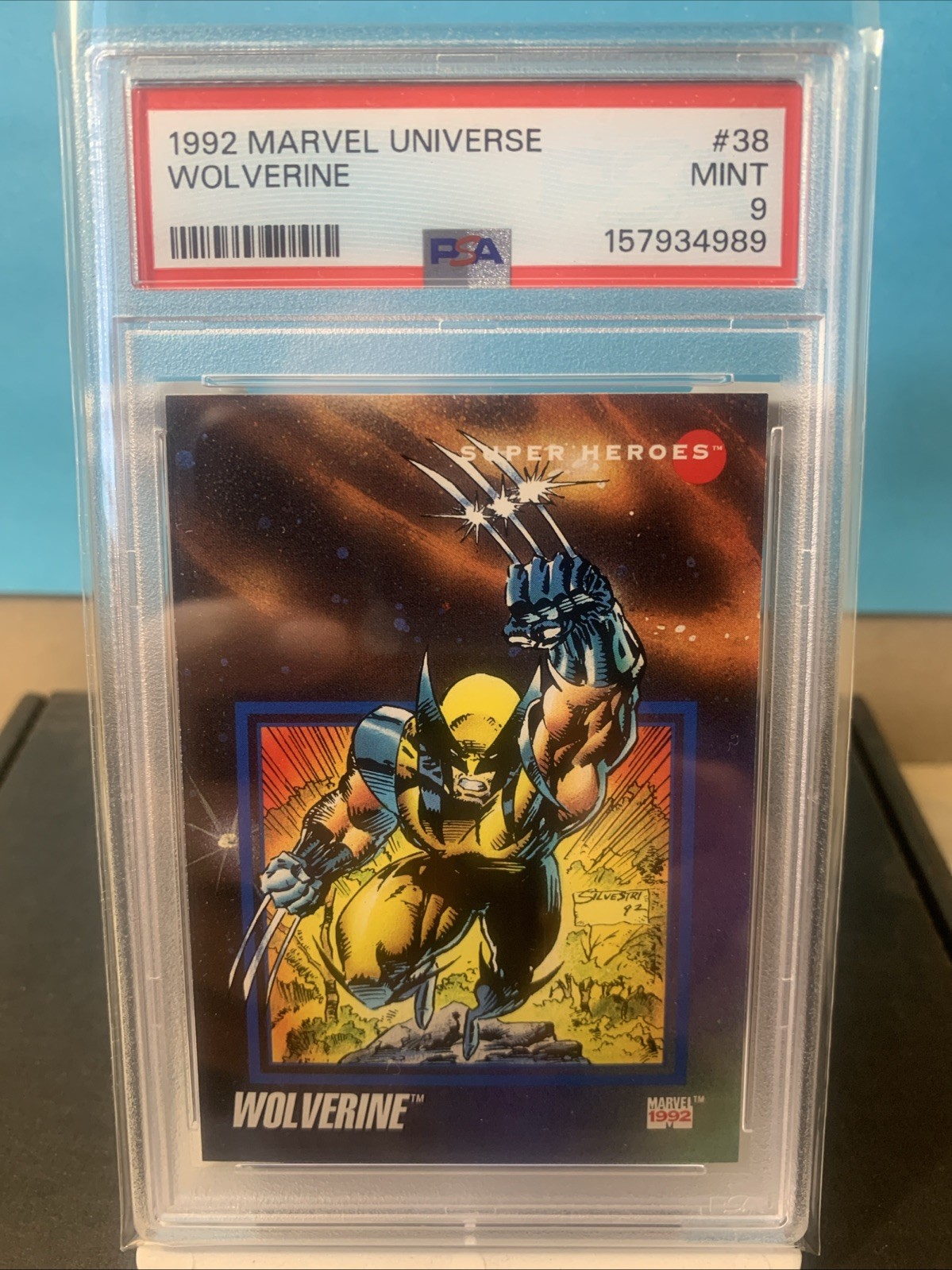(PSA 9) WOLVERINE 1992 IMPEL MARVEL UNIVERSE #38 MINT (PSA 9) WOLVERINE 1992 IMPEL MARVEL UNIVERSE #38 MINT