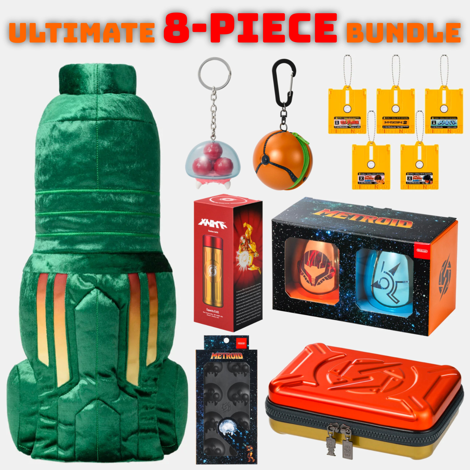 Metroid Ultimate Bundle 8-pc Set Nintendo TOKYO Limited Arm Cannon Bottle Rare Metroid Ultimate Bundle 8-pc Set Nintendo TOKYO Limited Arm Cannon Bottle Rare