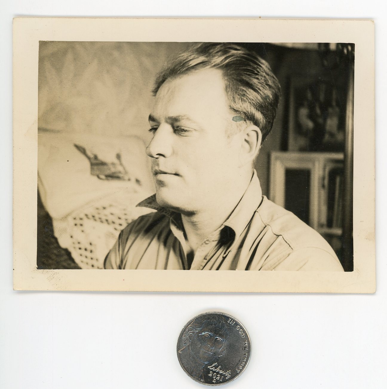 Vintage 1930's photo / Depression Era Man is Not Very Depressed as He Fades Away Vintage 1930's photo / Depression Era Man is Not Very Depressed as He Fades Away