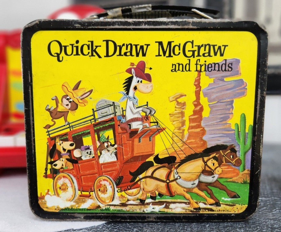 Vintage 1961 Huckleberry Hound Quick Draw McGraw Lunchbox Vintage 1961 Huckleberry Hound Quick Draw McGraw Lunchbox