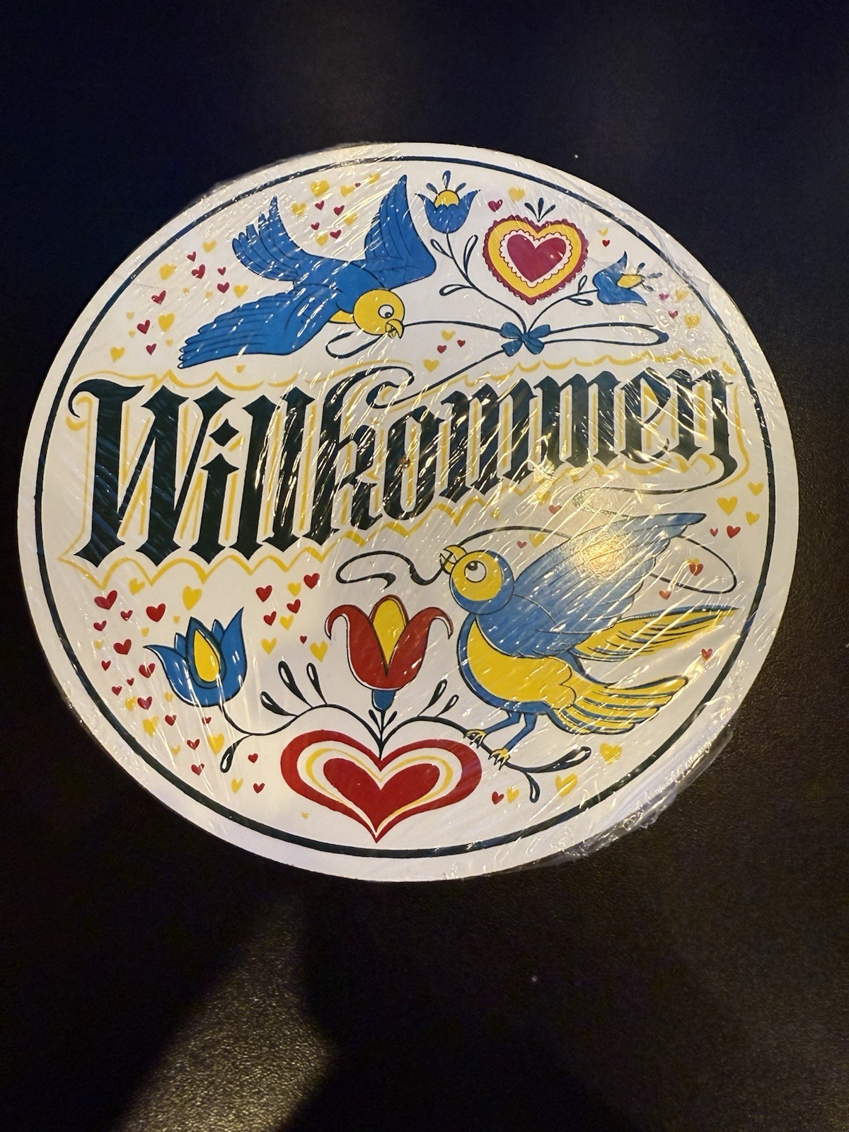 Vintage SEALED Willkommen Bird Hex Sign 7.5” Pennsylvania Dutch Gettysburg Vintage SEALED Willkommen Bird Hex Sign 7.5” Pennsylvania Dutch Gettysburg