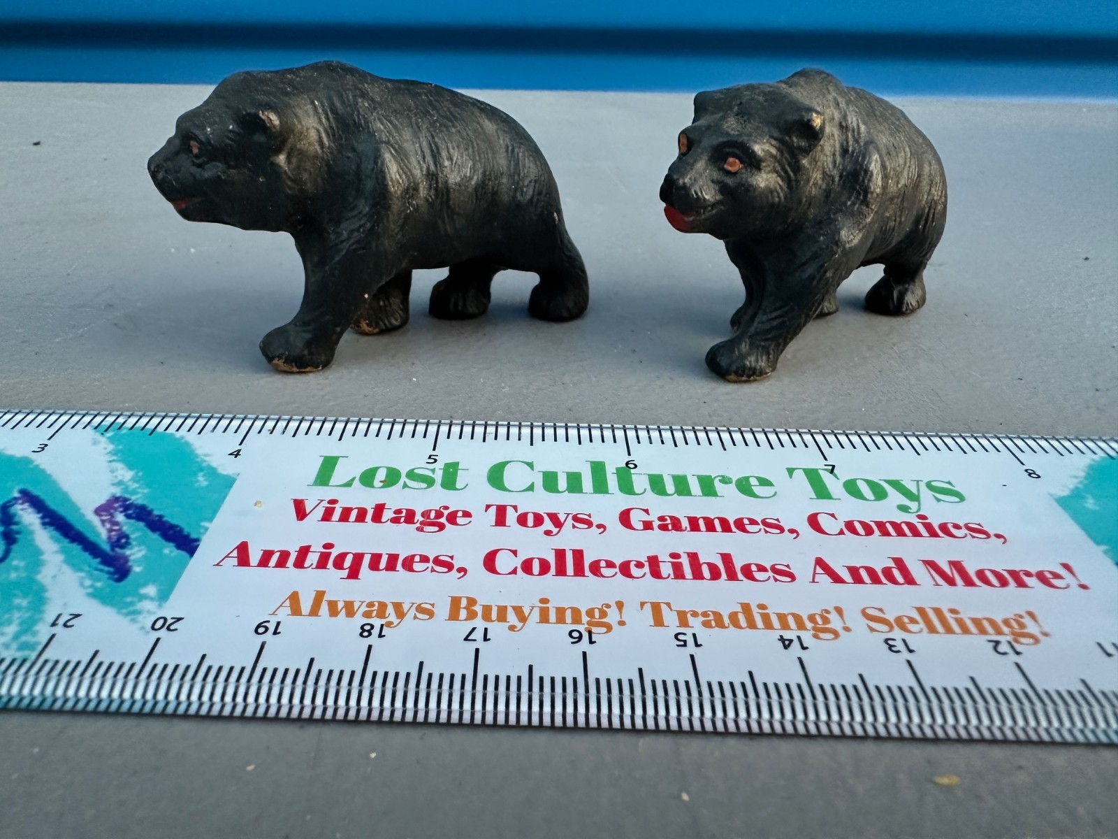 Antique Chialu Composite Composition Bear Animal Figure Lot Clean Antique Chialu Composite Composition Bear Animal Figure Lot Clean