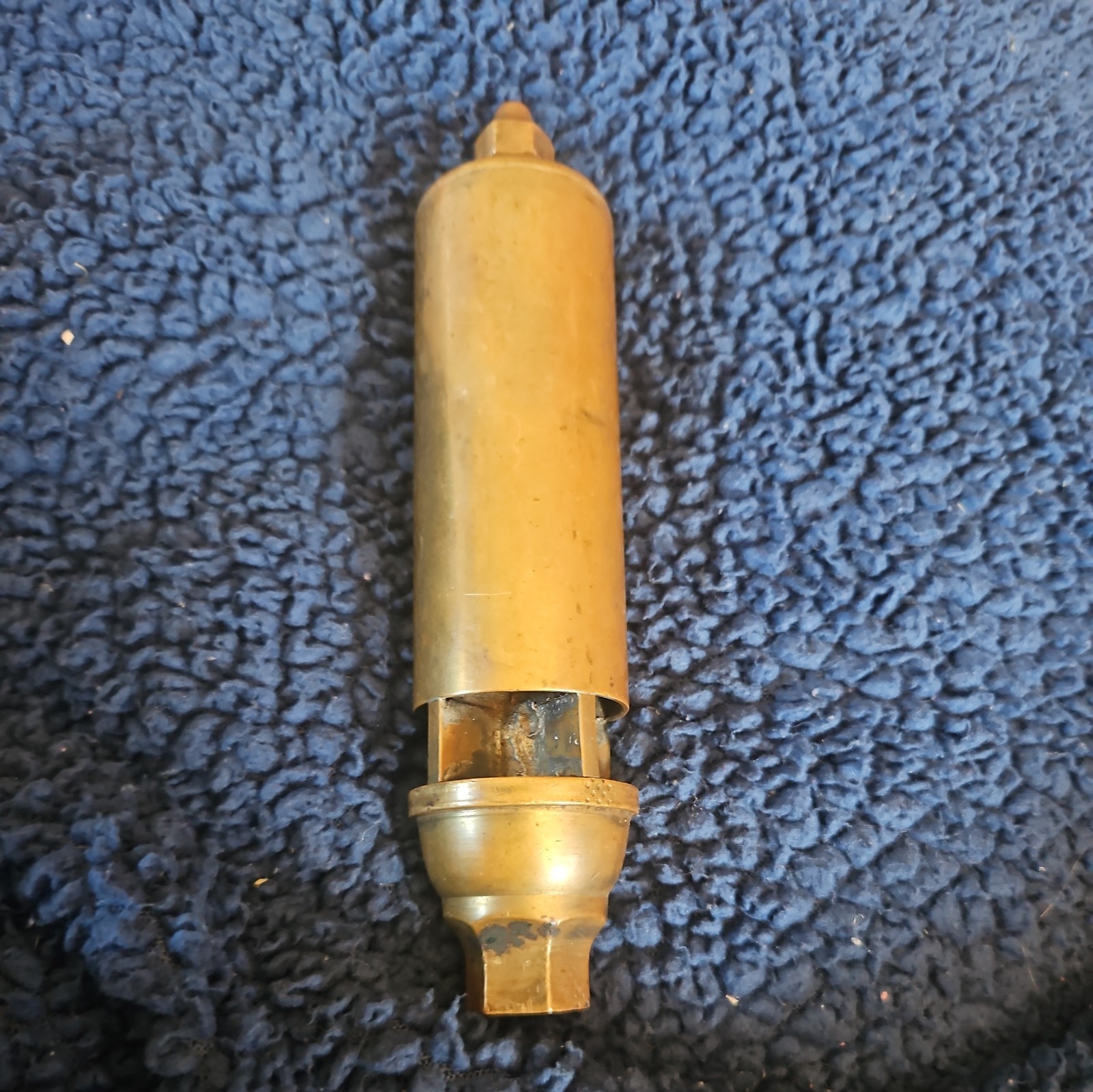 Antique BRASS STEAM WHISTLE Locomotive Maritime Industrial Steam Tractor Antique BRASS STEAM WHISTLE Locomotive Maritime Industrial Steam Tractor