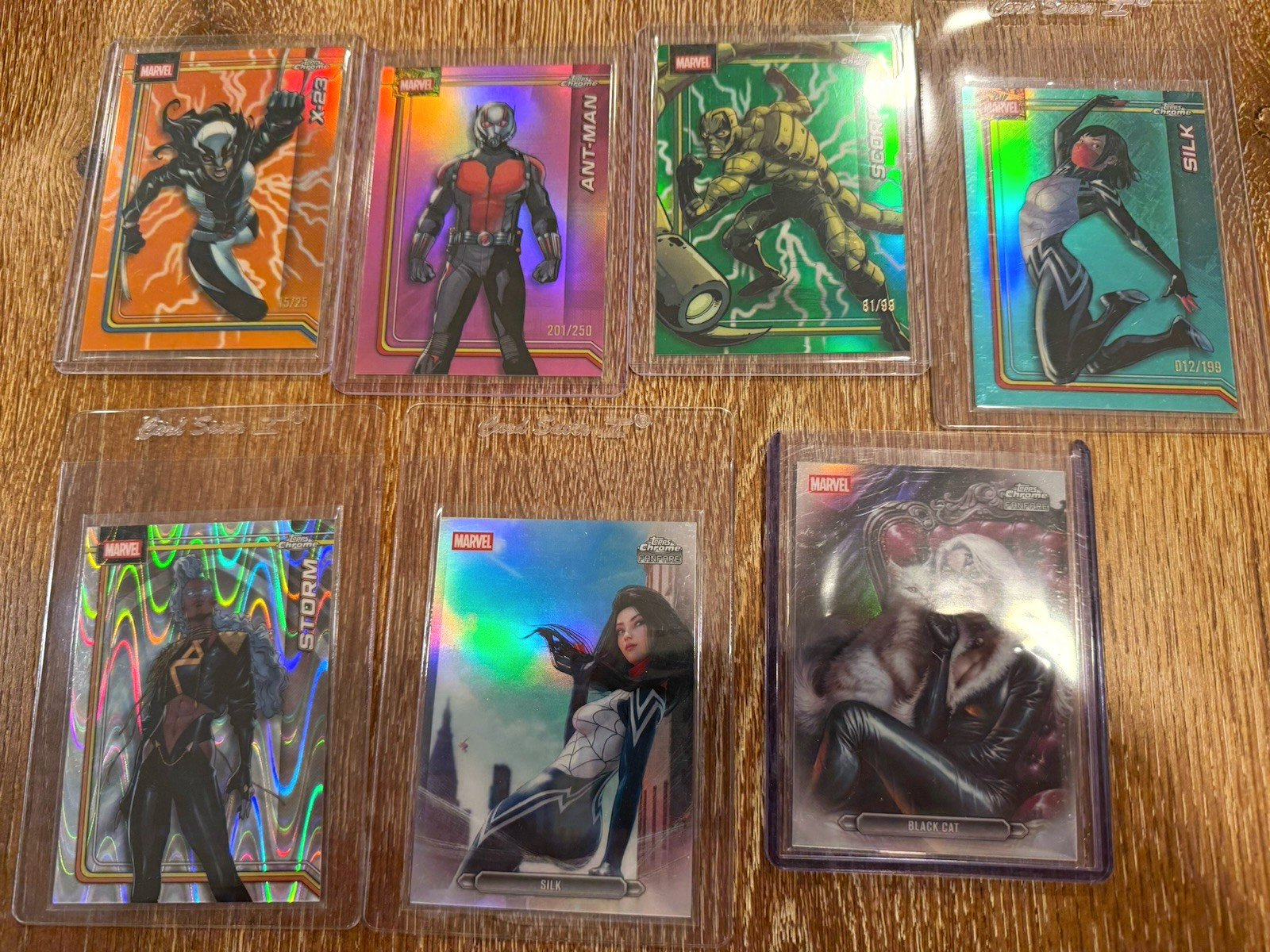 Topps Marvel Chrome 15-Card Parallel/Variety Lot Storm X-23 Ant-Man Silk Topps Marvel Chrome 15-Card Parallel/Variety Lot Storm X-23 Ant-Man Silk