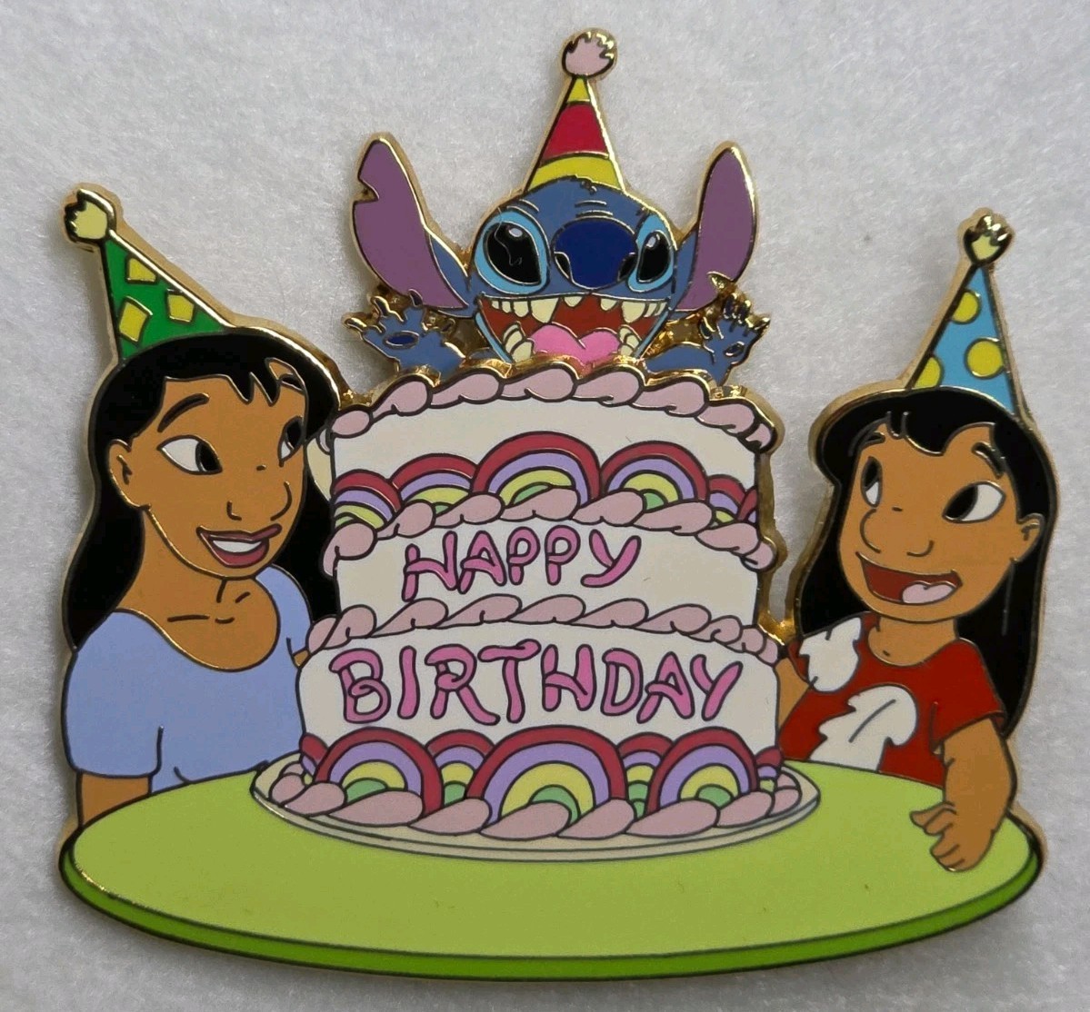 Disney Pin Lilo Stitch Nani Happy Birthday Cake Slider Disney Auctions 35275