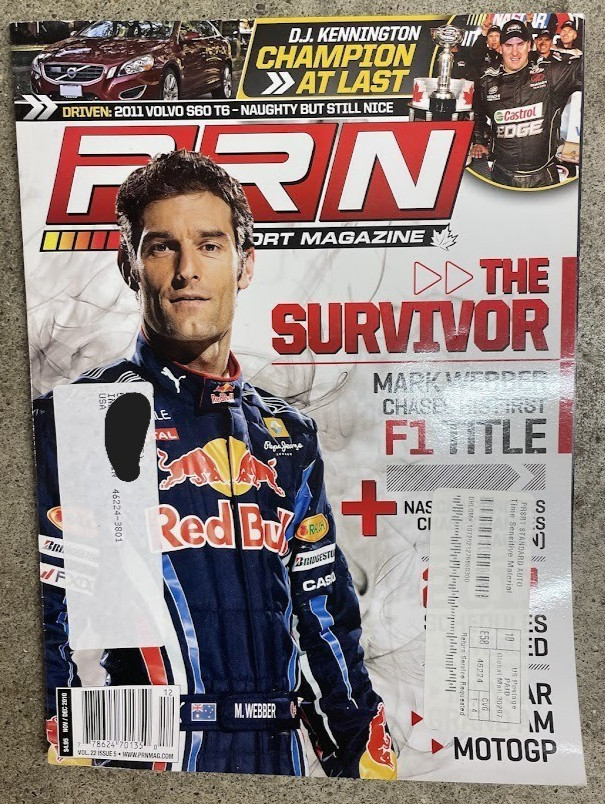 Mark Webber PRN magazine Mark Webber PRN magazine