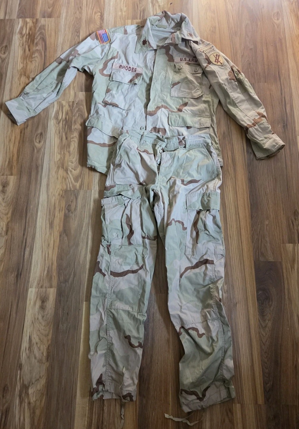 US Army Civil Affairs Airborne Special Forces Ranger Desert Camo DCU Shirt Pants