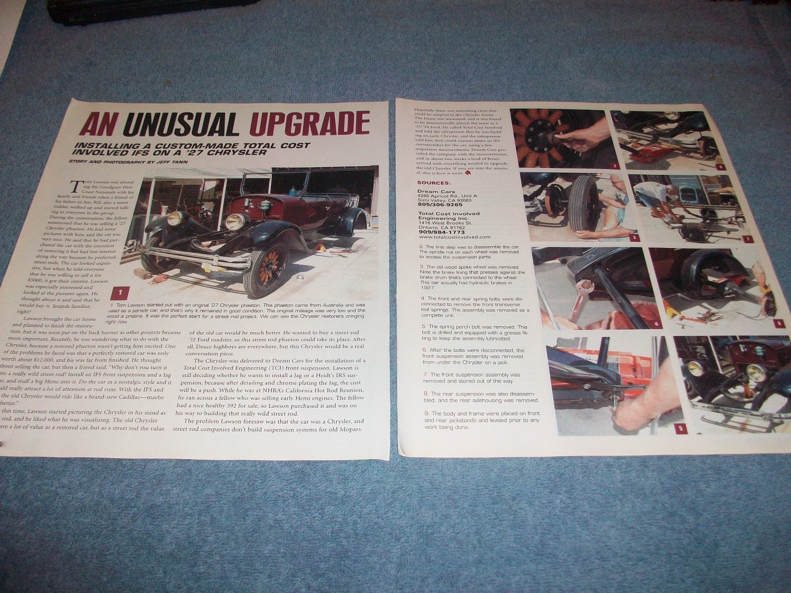 1927 Chrysler Phaeton Total Cost Involved IFS Install Tech Info Article 1927 Chrysler Phaeton Total Cost Involved IFS Install Tech Info Article