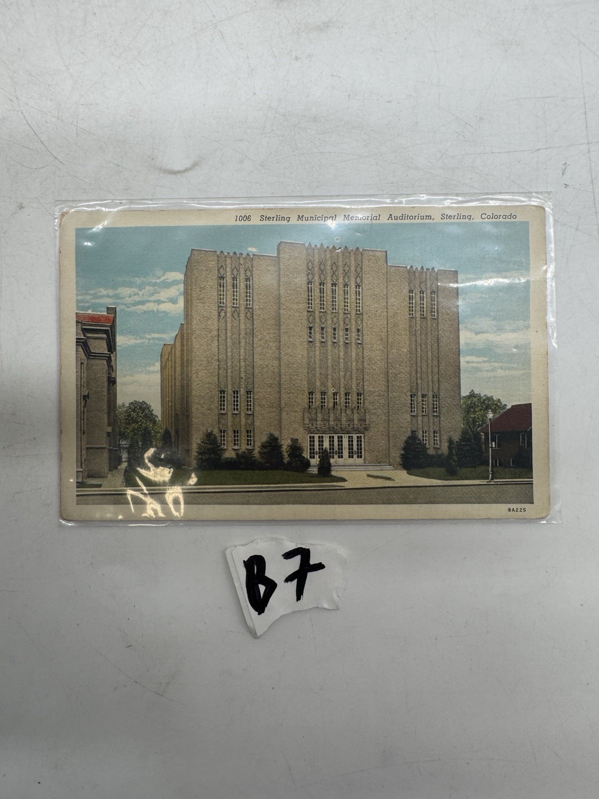 Sterling Municipal Memorial Auditorium Sterling Colorado Postcard Art Deco Sterling Municipal Memorial Auditorium Sterling Colorado Postcard Art Deco