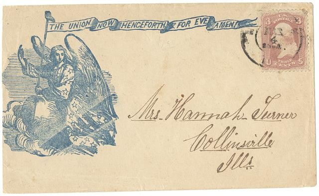 Civil War Envelope Angel Union Banner 1861-1865 The Union Now Forever Amen Civil War Envelope Angel Union Banner 1861-1865 The Union Now Forever Amen