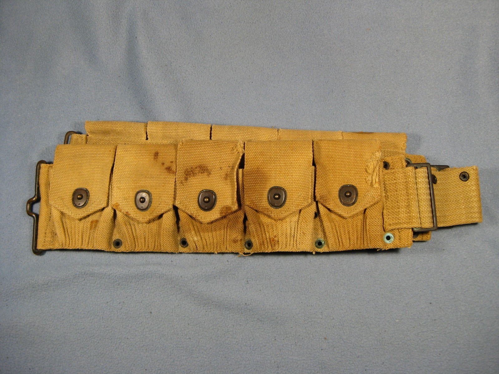 Antique Mills 10 Pocket Ammo Belt Dated 1919 Antique Mills 10 Pocket Ammo Belt Dated 1919