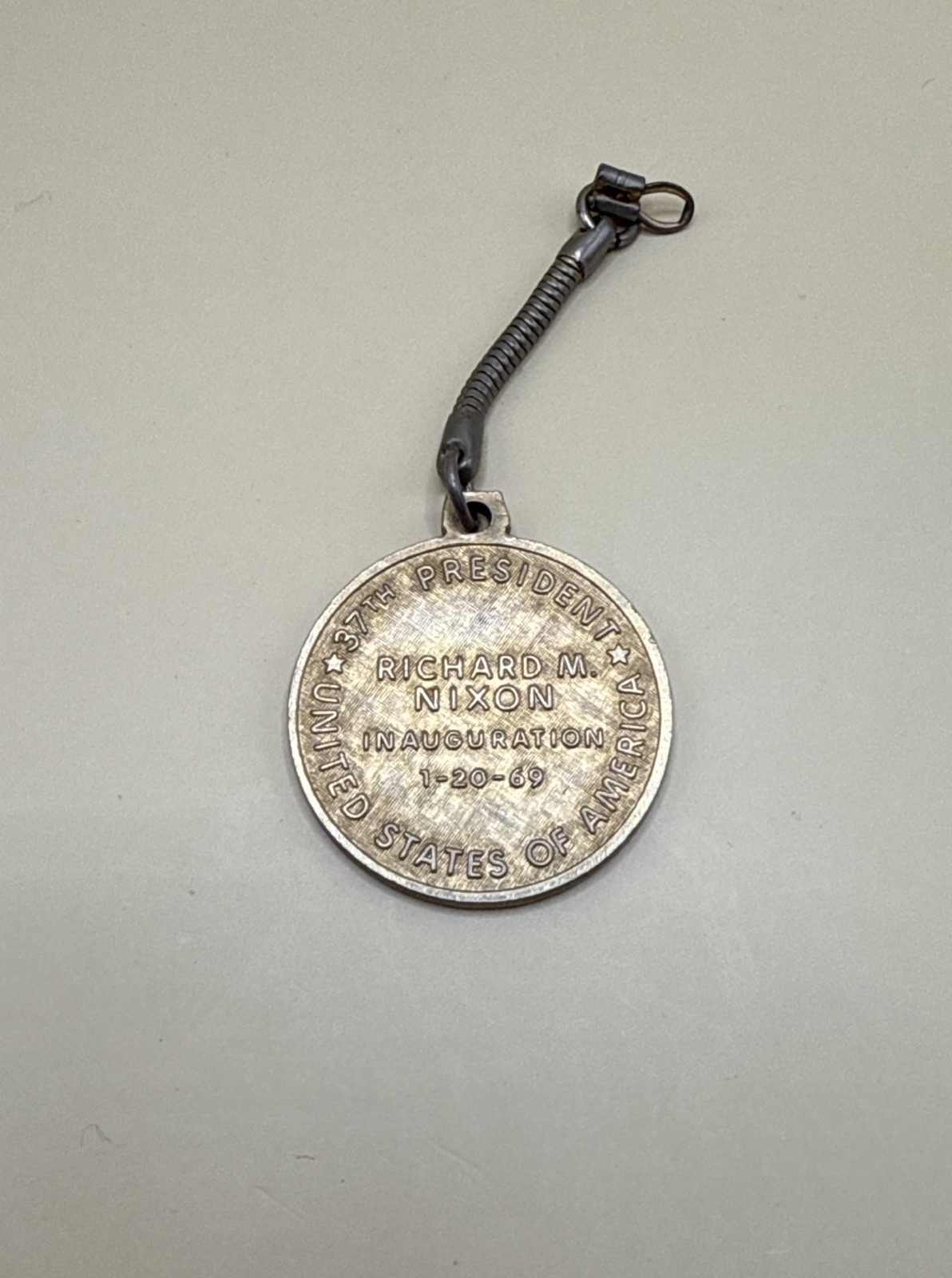 Vintage Richard Nixon Inauguration / Presidential Seal Metal Keychain (1-20-69) Vintage Richard Nixon Inauguration / Presidential Seal Metal Keychain (1-20-69)