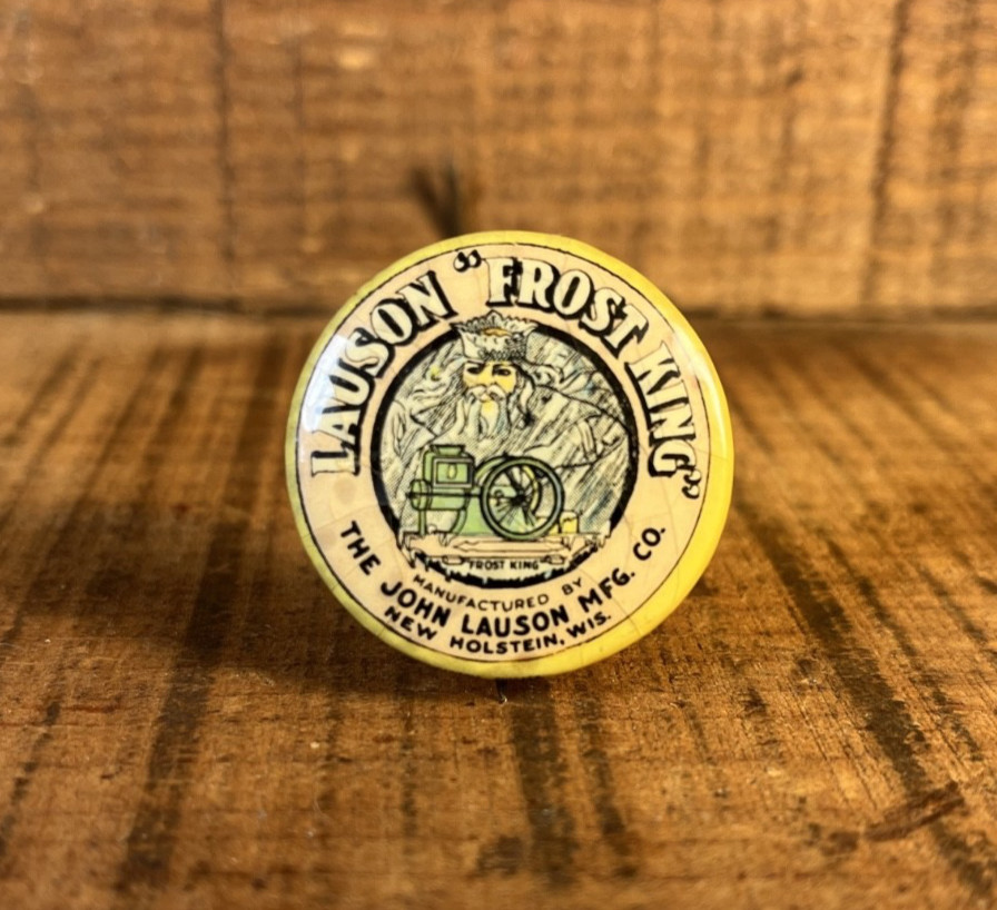Antique Lauson Engine Celluloid Advertisng Pin Antique Lauson Engine Celluloid Advertisng Pin