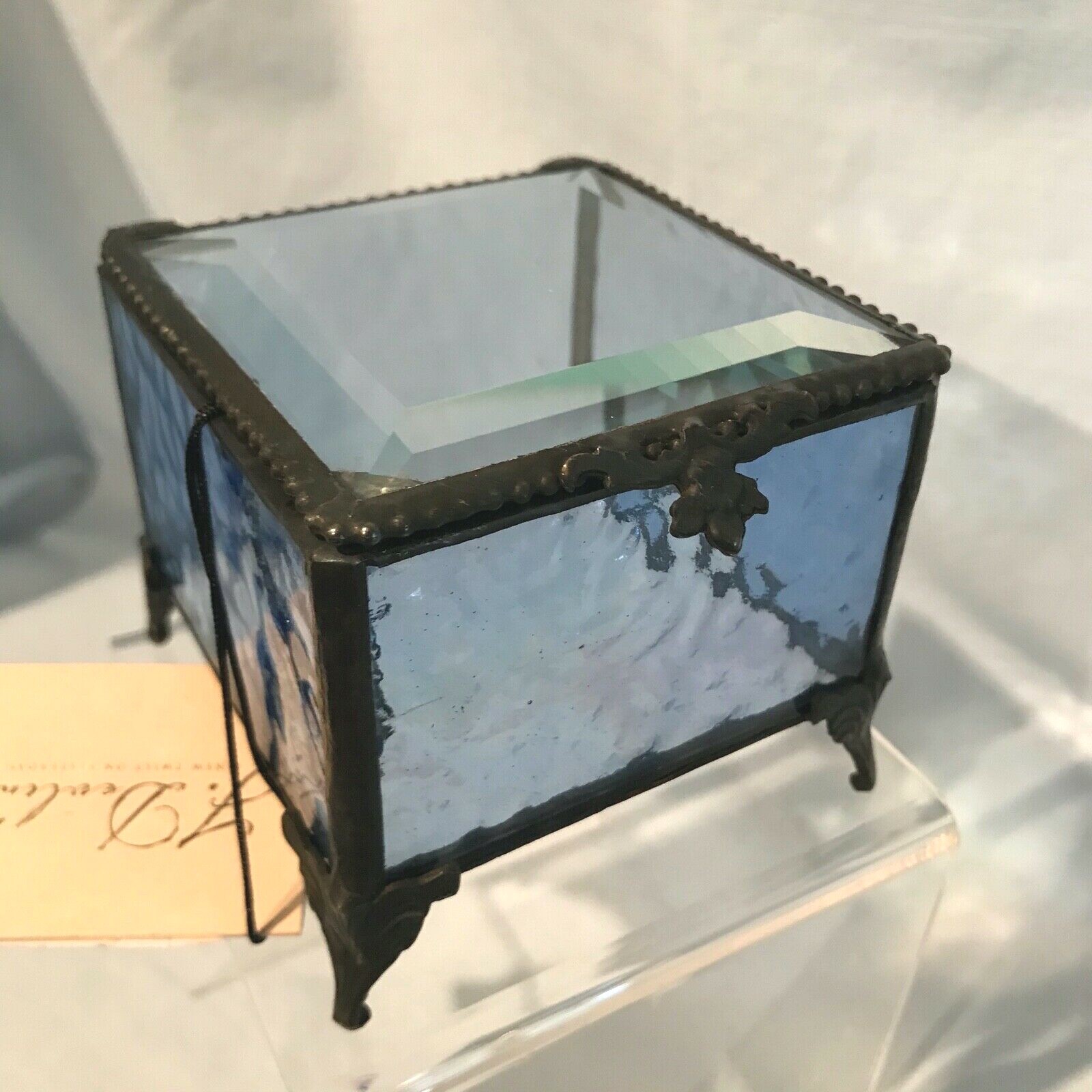 J. Devlin Glass Box Princess Blue 3 1/4" x 3 1/2" x 3" Clear Beveled Top $53.99 J. Devlin Glass Box Princess Blue 3 1/4" x 3 1/2" x 3" Clear Beveled Top $53.99