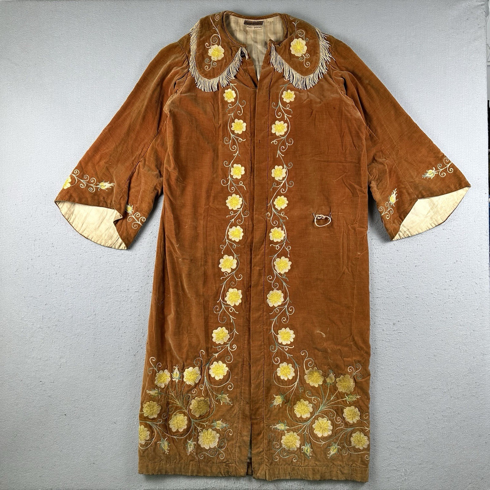 Antique Henderson Ames Past Grand Odd Fellows Velvet Ceremonial Robe Coat Floral Antique Henderson Ames Past Grand Odd Fellows Velvet Ceremonial Robe Coat Floral
