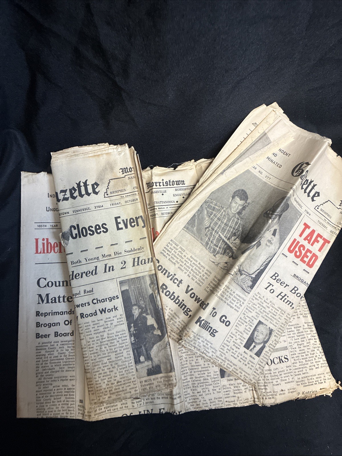 Lot Of 3 Vintage Newspapers From 1971 Lot Of 3 Vintage Newspapers From 1971