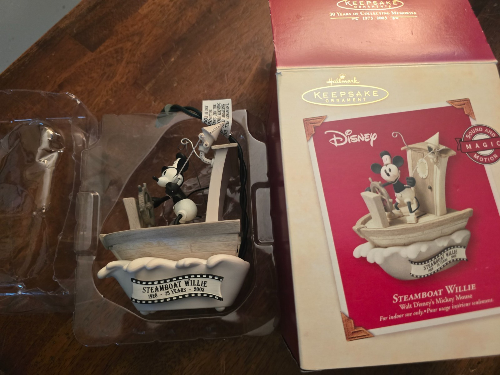 2003 Hallmark Keepsake Ornament Disney's Steamboat Willie 2003 Hallmark Keepsake Ornament Disney's Steamboat Willie