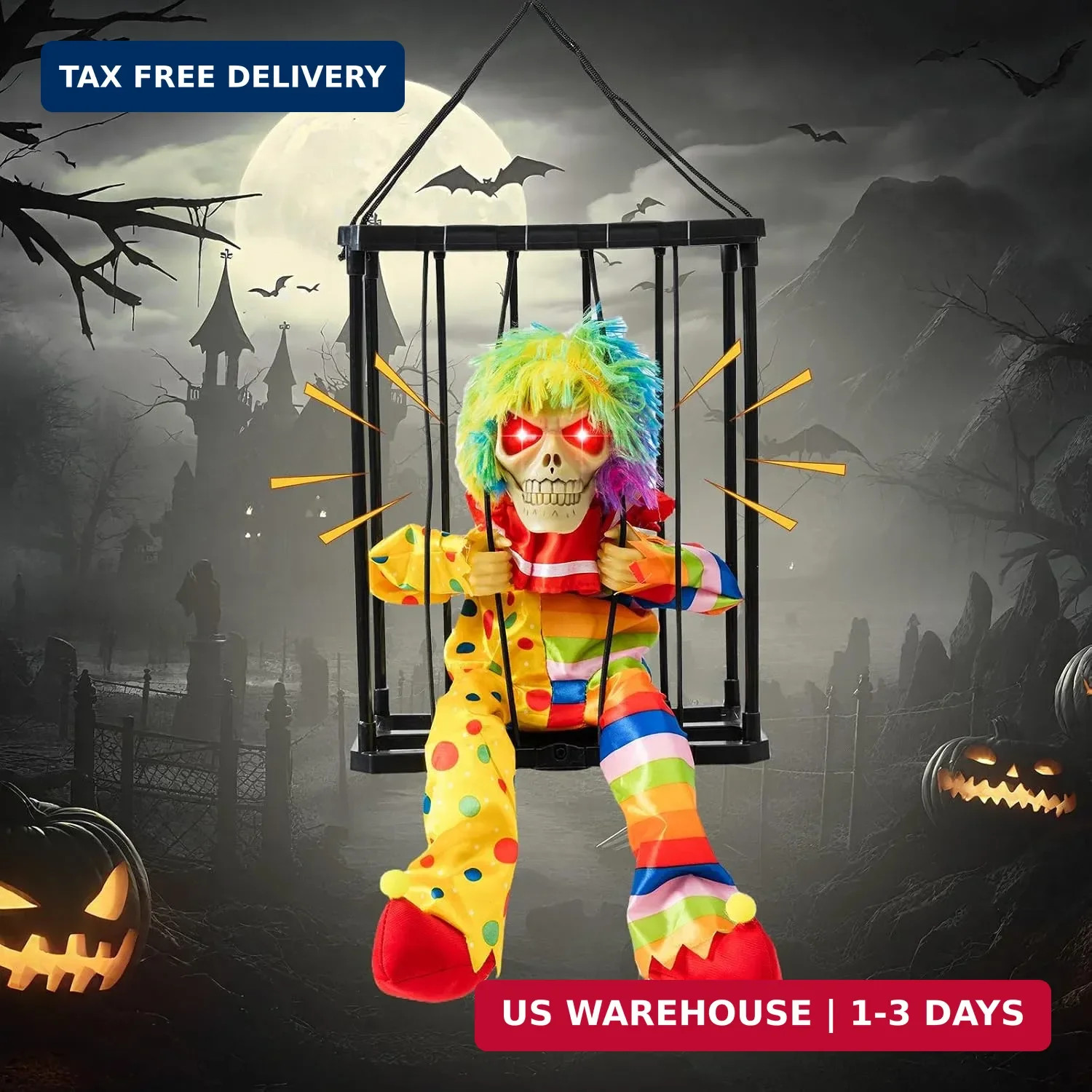 Screaming Animated Halloween Party Decorations, Action-Sensing Halloween Decorat Screaming Animated Halloween Party Decorations, Action-Sensing Halloween Decorat