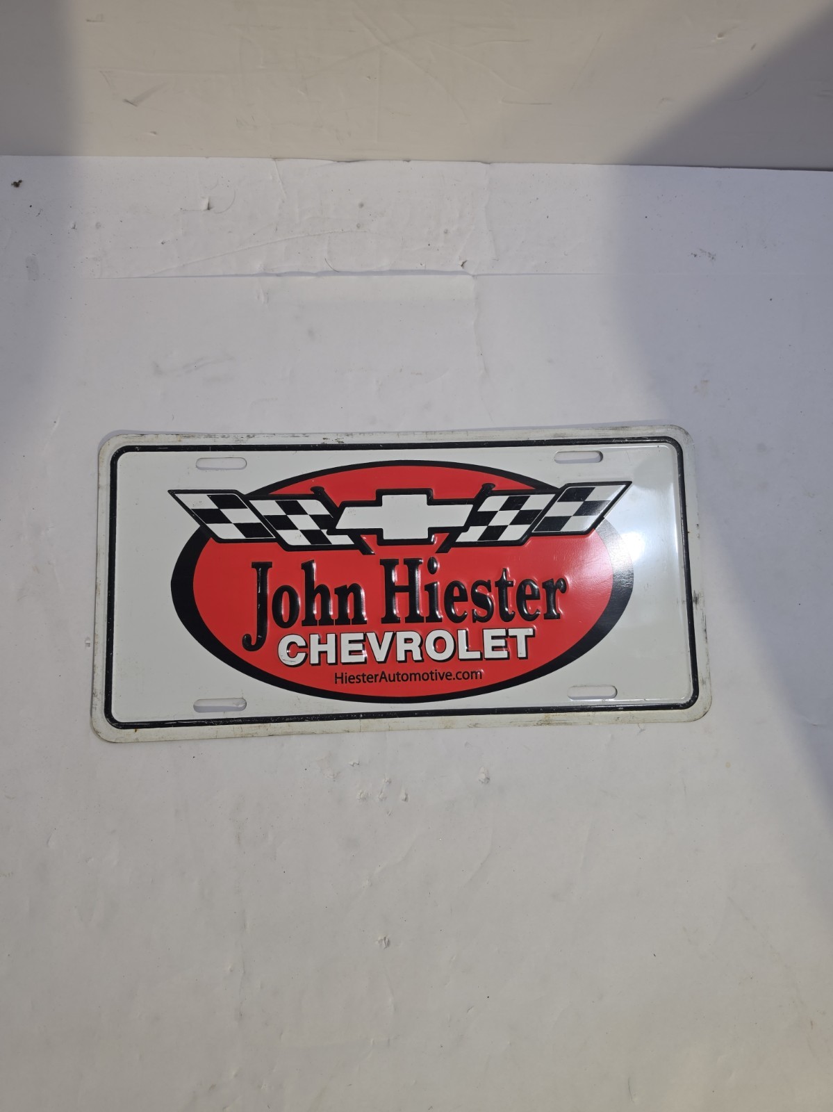 Vintage John Hiester Chevrolet DEALER License Plate NC Chevy Tag North Carolina Vintage John Hiester Chevrolet DEALER License Plate NC Chevy Tag North Carolina
