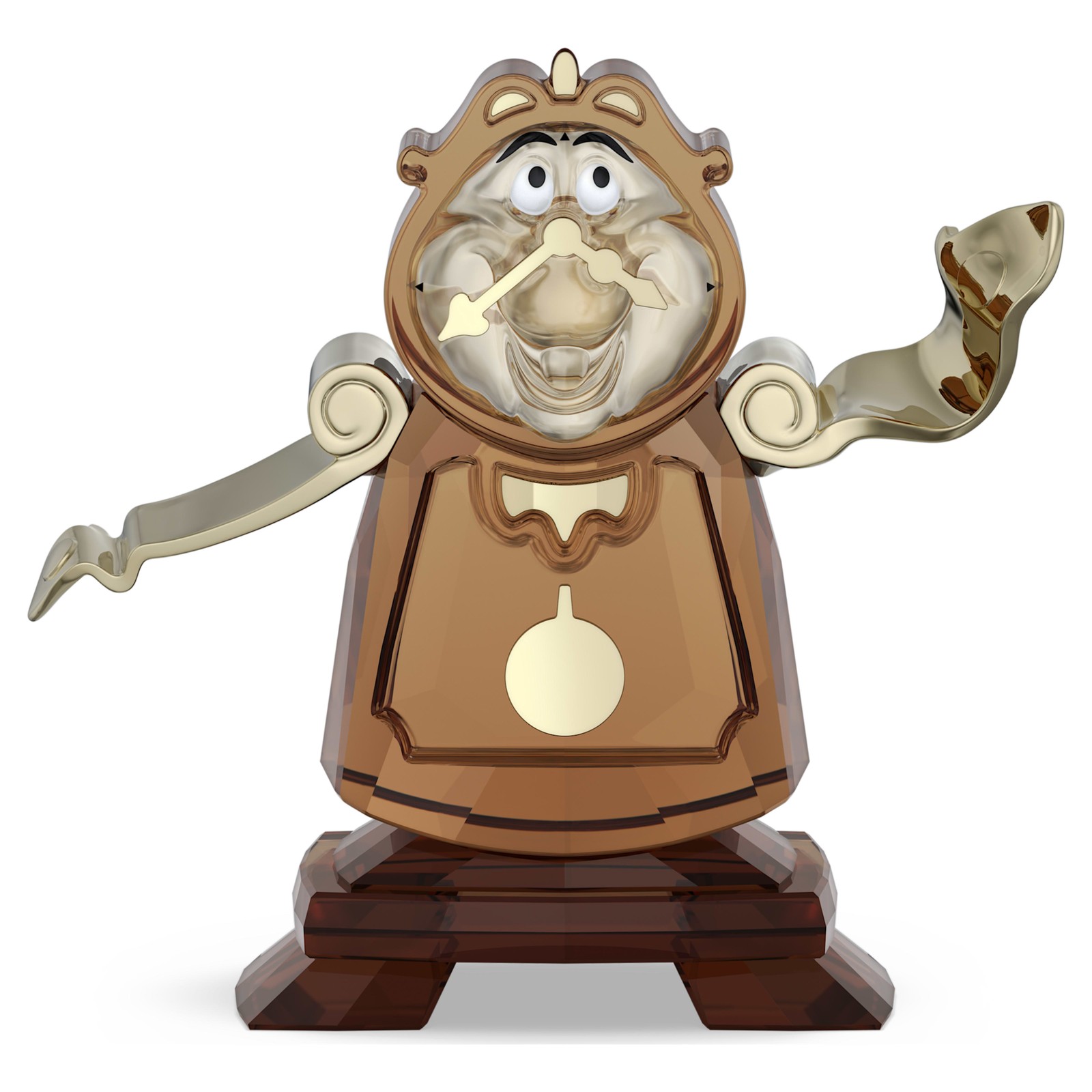 Swarovski Disney Beauty and the Beast Cogsworth Crystal Figurine Brown 5714739 Swarovski Disney Beauty and the Beast Cogsworth Crystal Figurine Brown 5714739