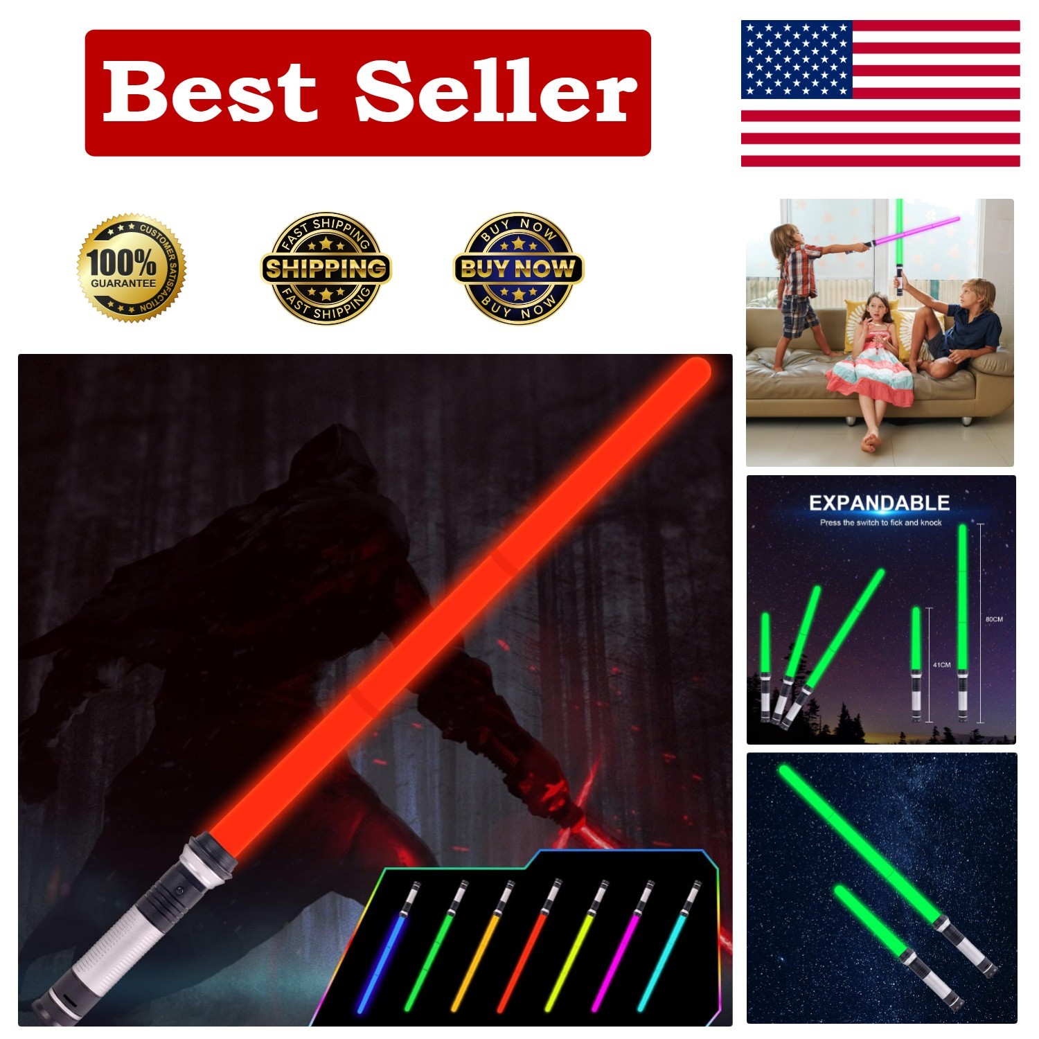 Ultimate Kids Light-Up Saber with Sound & Color Changing for Dress-Up & Parties Ultimate Kids Light-Up Saber with Sound & Color Changing for Dress-Up & Parties