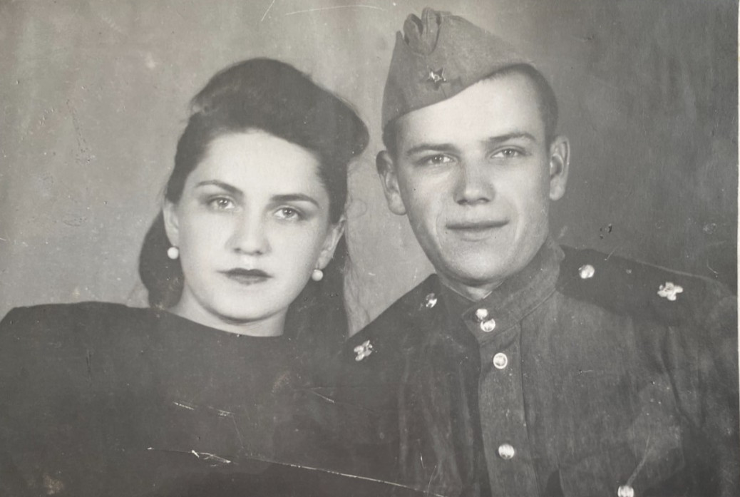 Handsome guy pretty attractive girl young woman man Vintage Photo