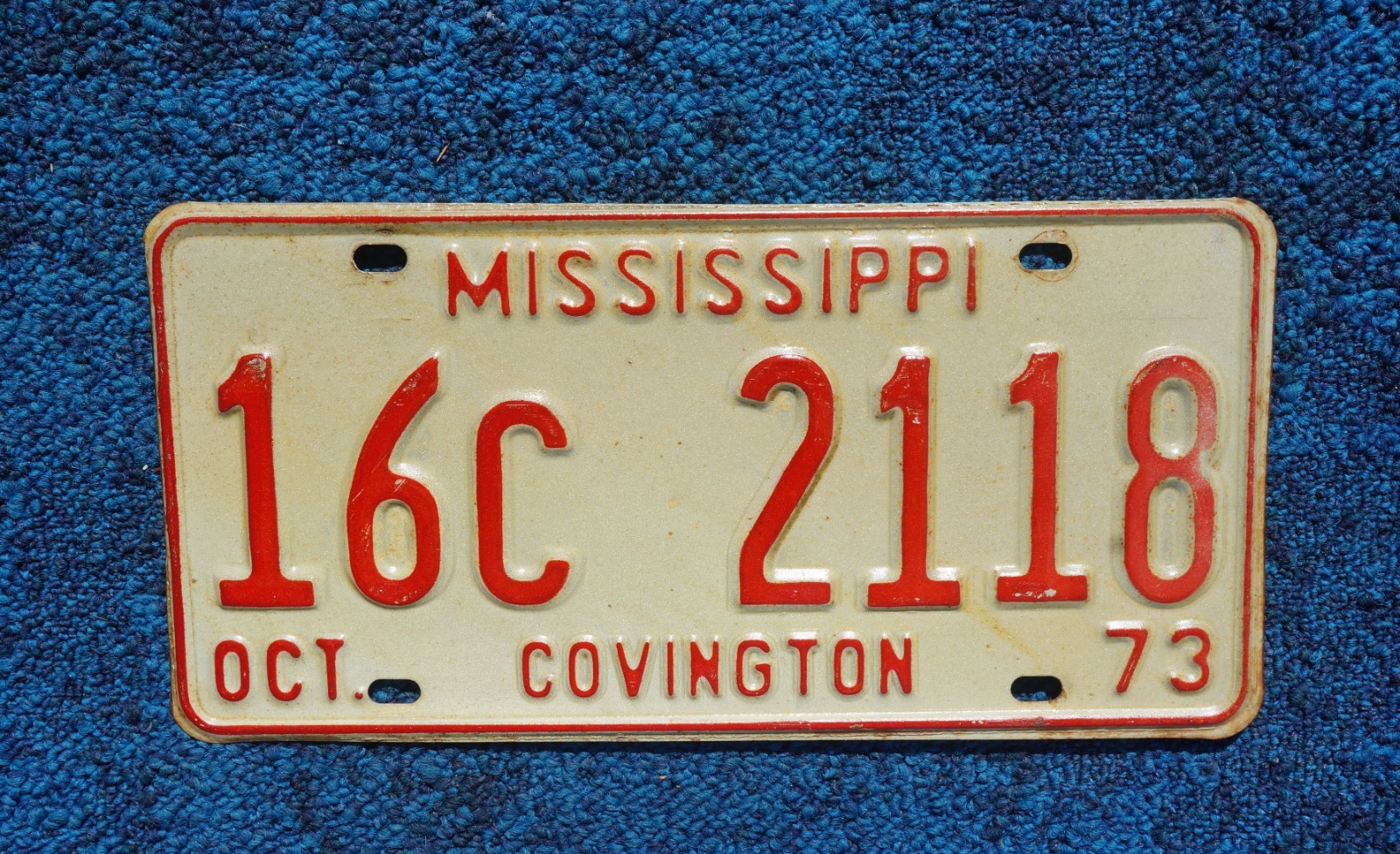 1973 Mississippi License Plate 1973 Mississippi License Plate