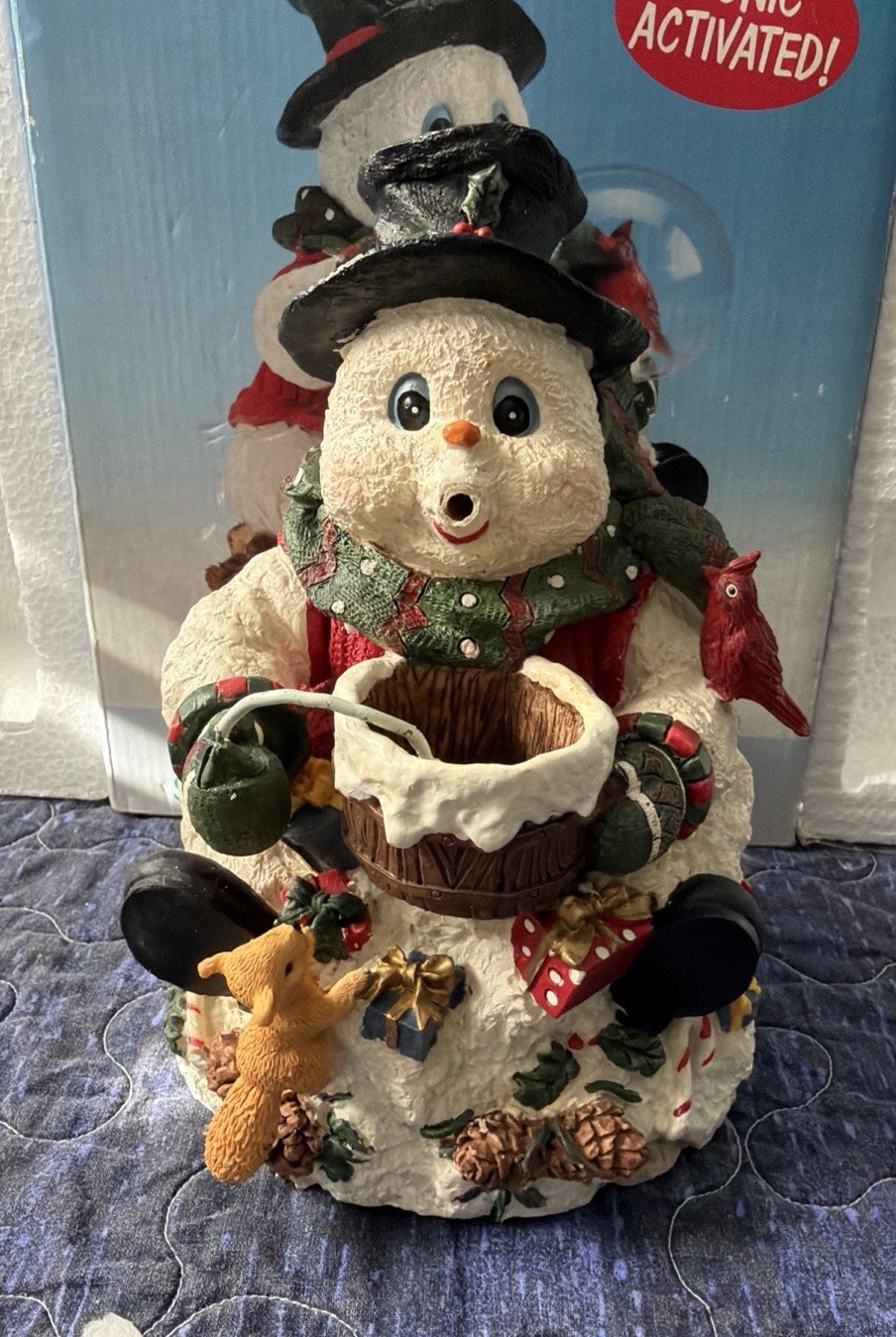 RARE Vintage 1990s Gift Innovations Resin Musical Snowman Bubble Blower NIB RARE Vintage 1990s Gift Innovations Resin Musical Snowman Bubble Blower NIB