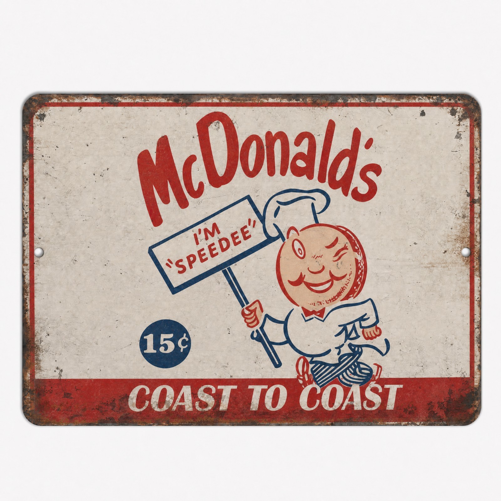 McDonalds Hamburgers Vintage Metal Sign Classic 1950s Era Replica MC05 - 3 Sizes