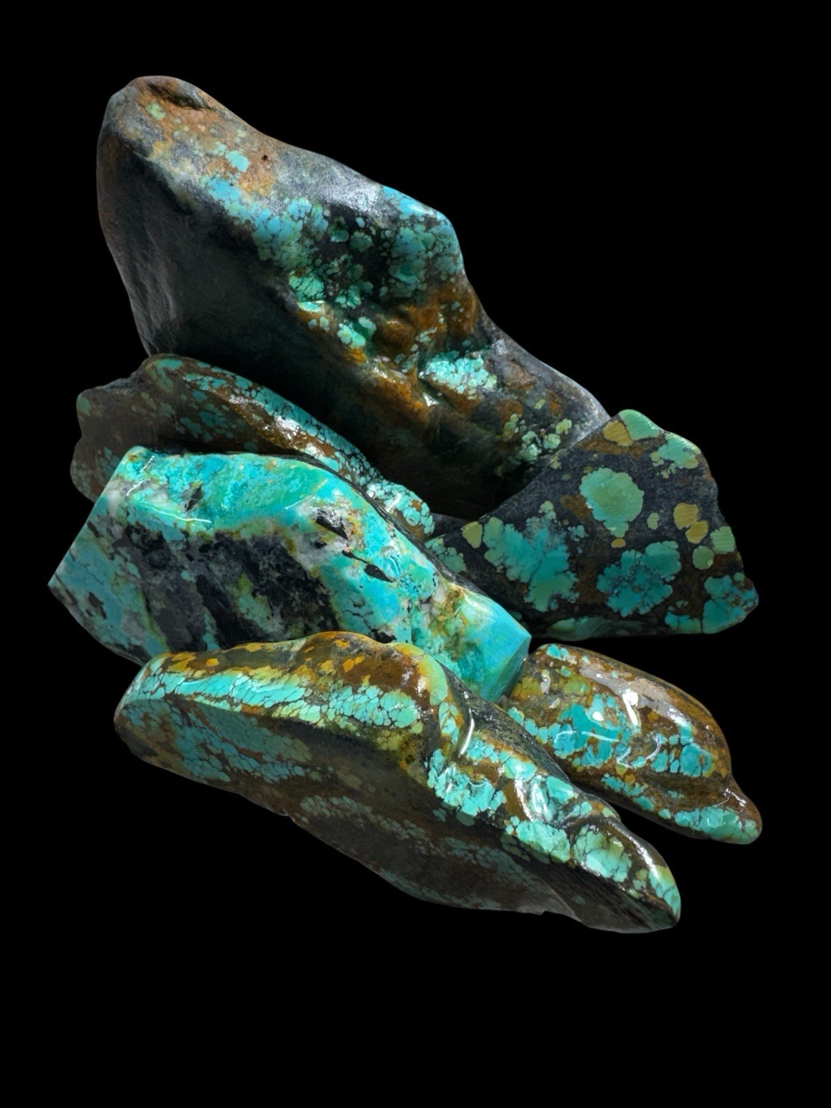 Stabilized Hubei turquoise. Poly Chrome spiderwebs One Pound Stabilized Hubei turquoise. Poly Chrome spiderwebs One Pound