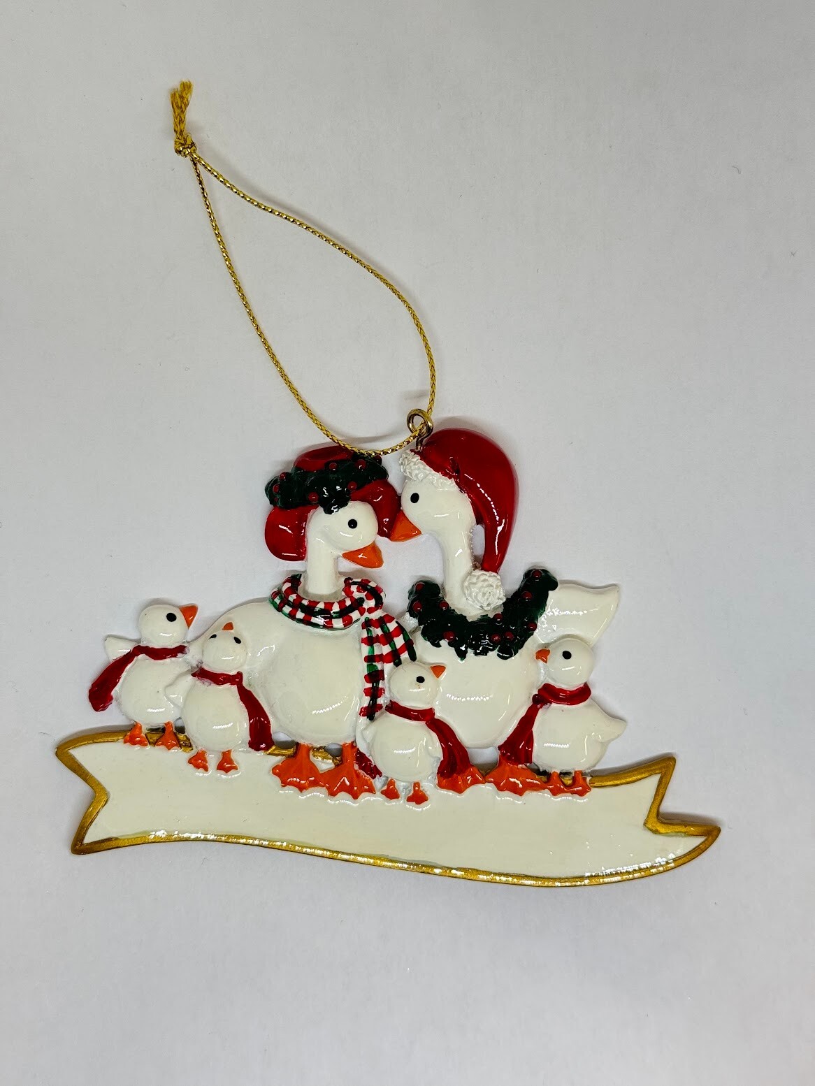 Personalized Geese Family 4 Kids Grandparents Xmas Ornament Names and Message Personalized Geese Family 4 Kids Grandparents Xmas Ornament Names and Message