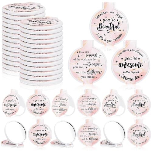100 Pcs Compact Mirror Bulk Small Gifts for Women Light Pink 100 Pcs Compact Mirror Bulk Small Gifts for Women Light Pink