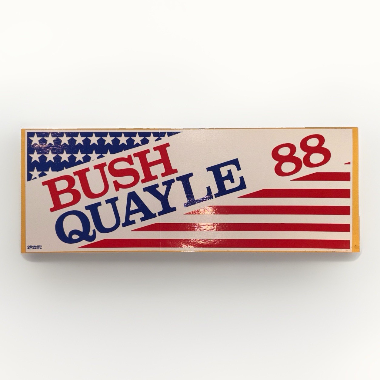 Vintage 1988 Bush Quayle Presidential Election Bumper Advertising Sticker Decal Vintage 1988 Bush Quayle Presidential Election Bumper Advertising Sticker Decal