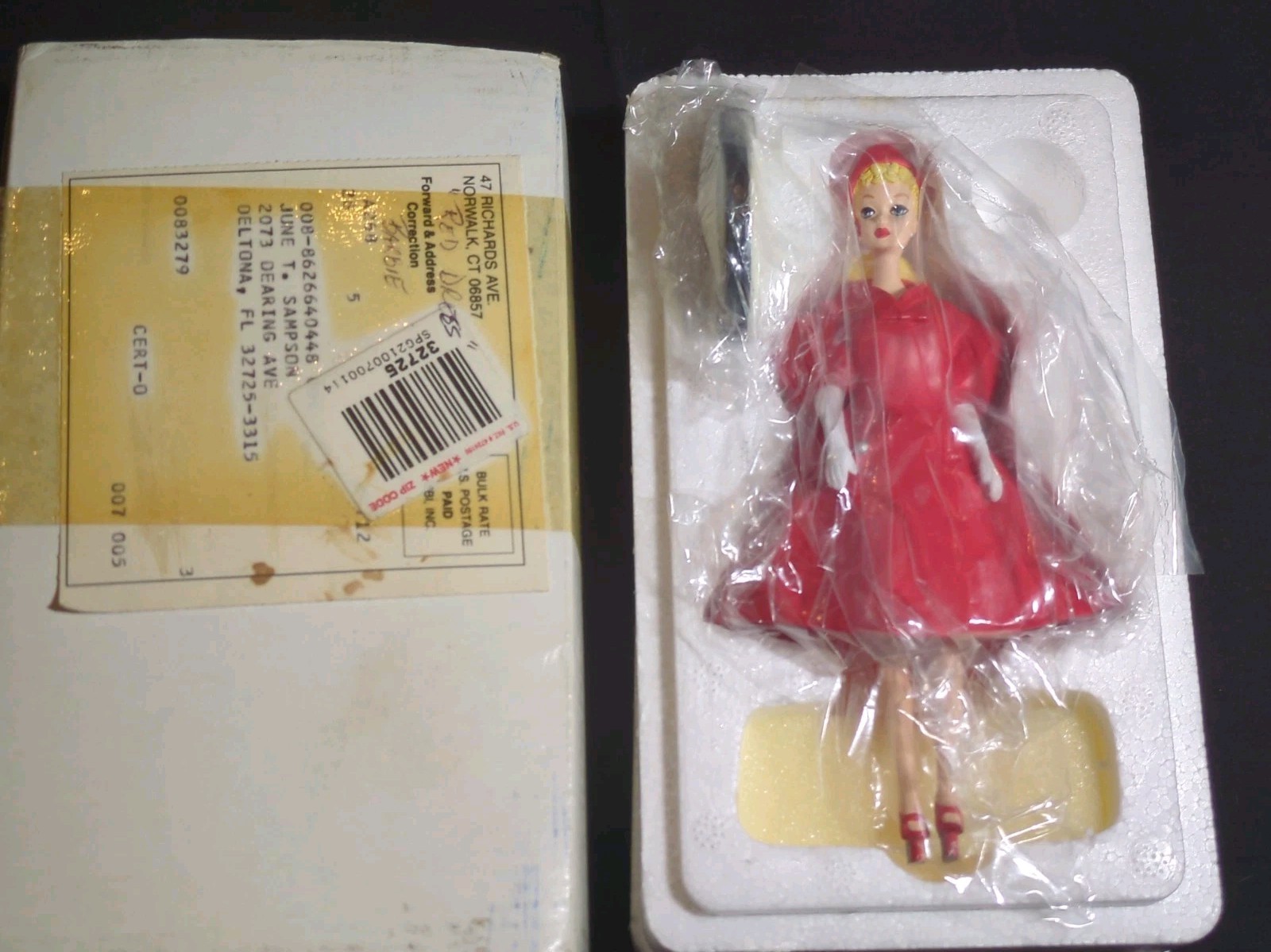1962 Barbie Red Flare Figurine Danbury Mint
