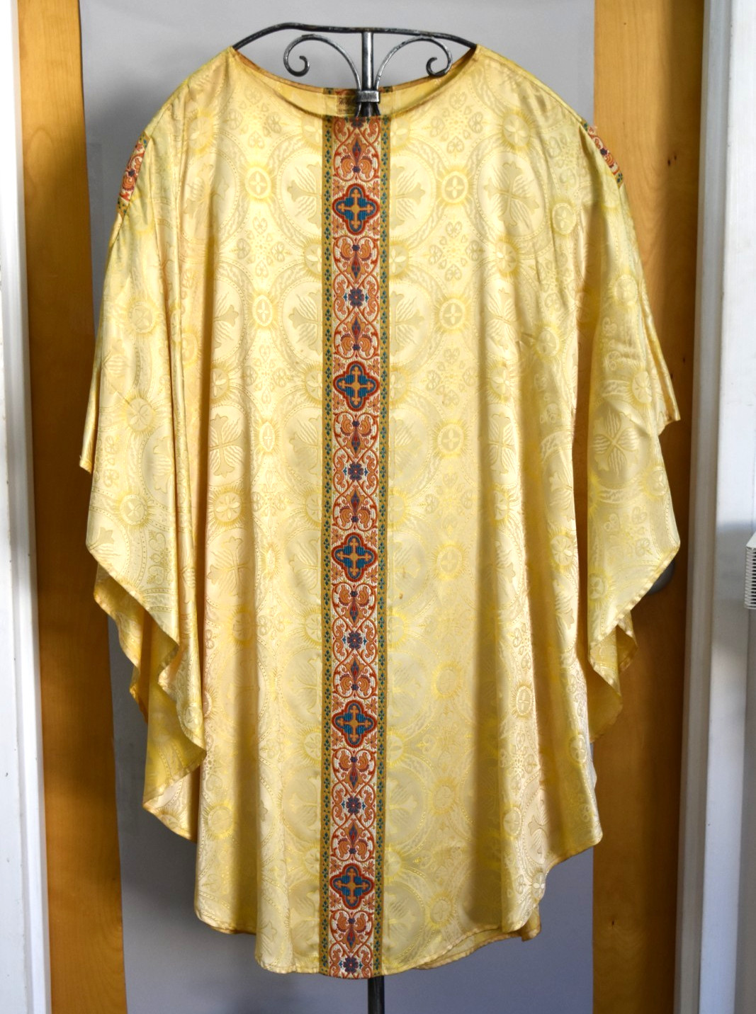 Older Used Gold Vestment By Holy Land Art Co. (V768) chalice co.