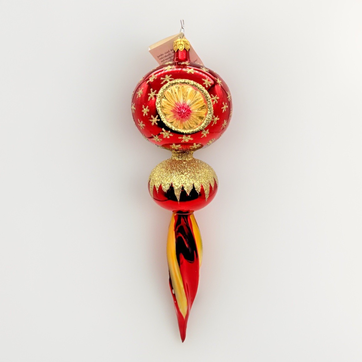 RARE Christopher Radko Royal Scepter Triple Red Gold Reflector 11" w/ tag