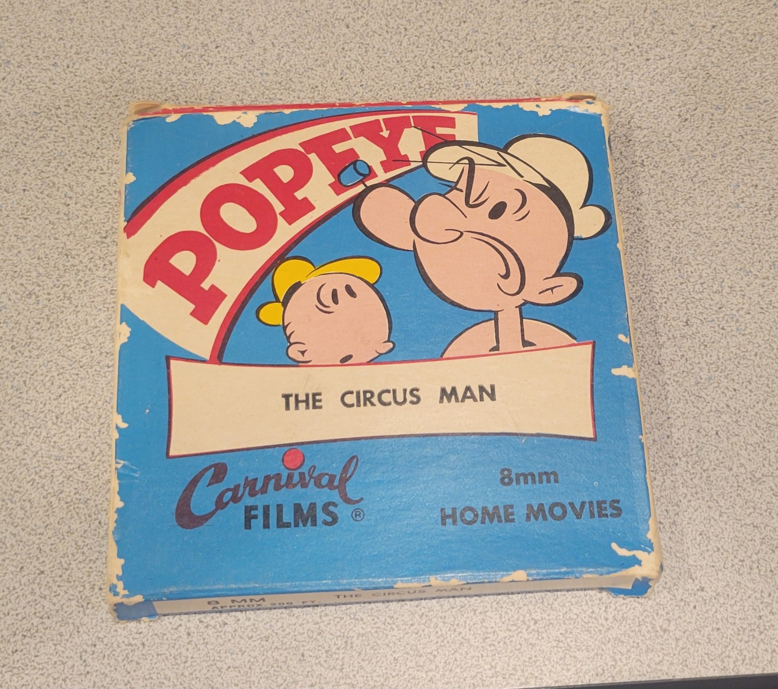 Vintage 1959 Popeye Circus Man 8mm Film Reel - CFI Consolidated Film Industries 