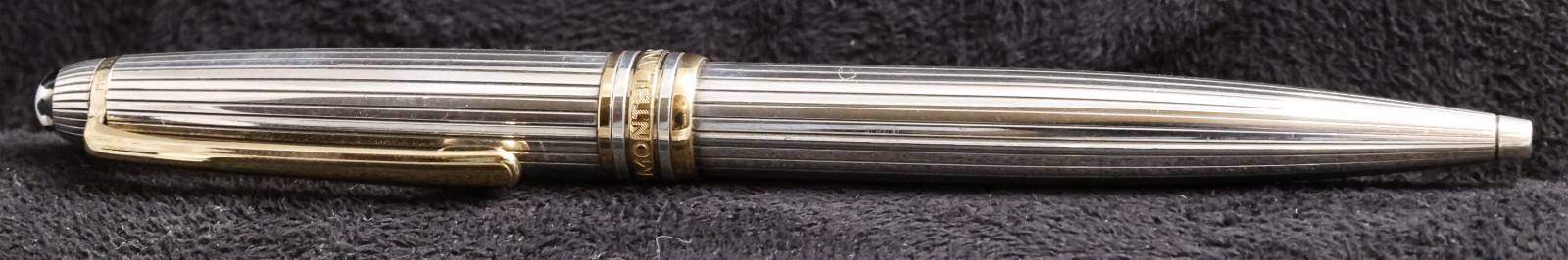 Montblanc Meisterstuck Solitaire Sterling Silver 925 164 Pinstripe Ballpoint Pen