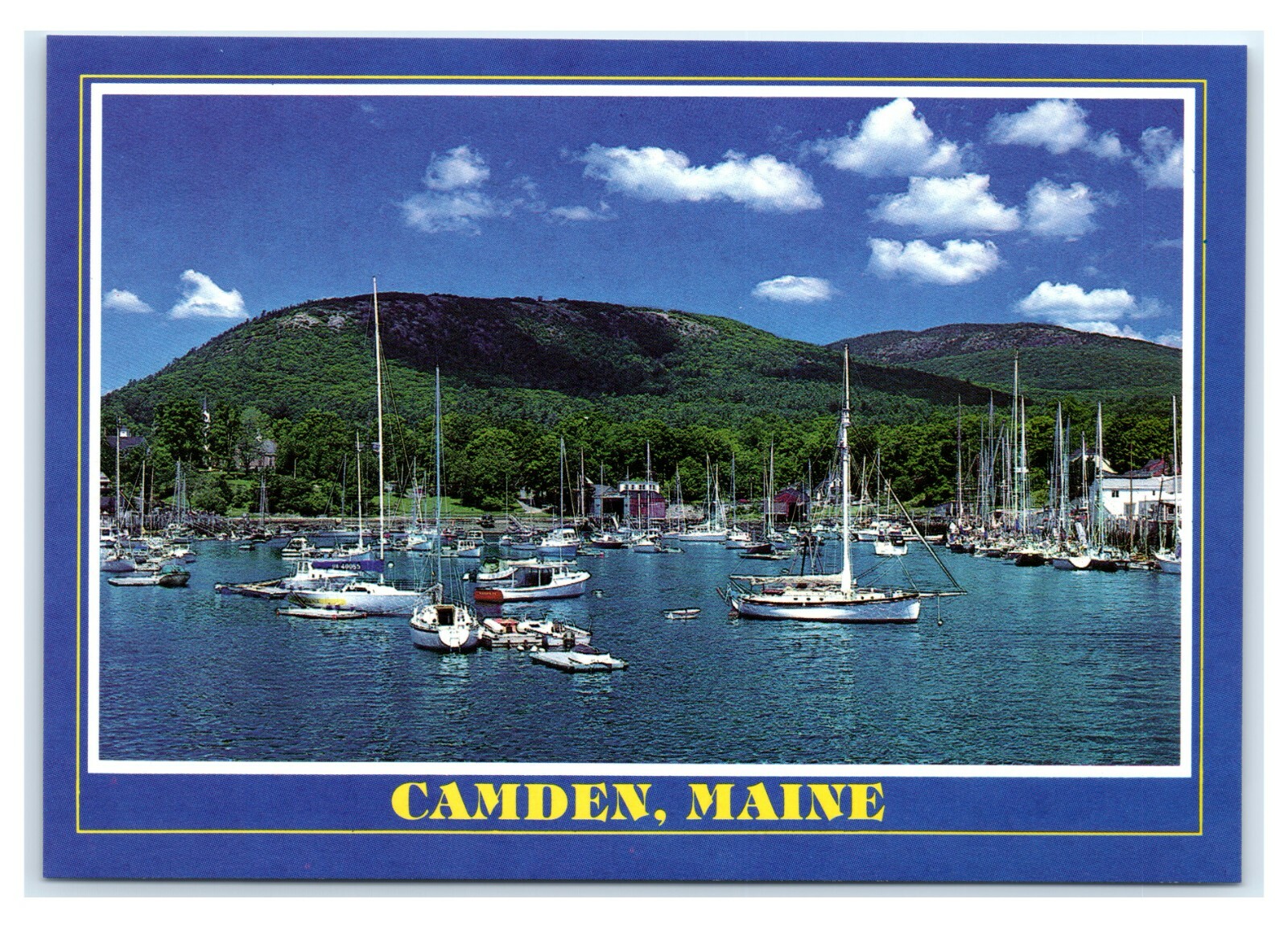 Postcard Camden, Maine harbor toward Camden Hills M375 ME1 Postcard Camden, Maine harbor toward Camden Hills M375 ME1