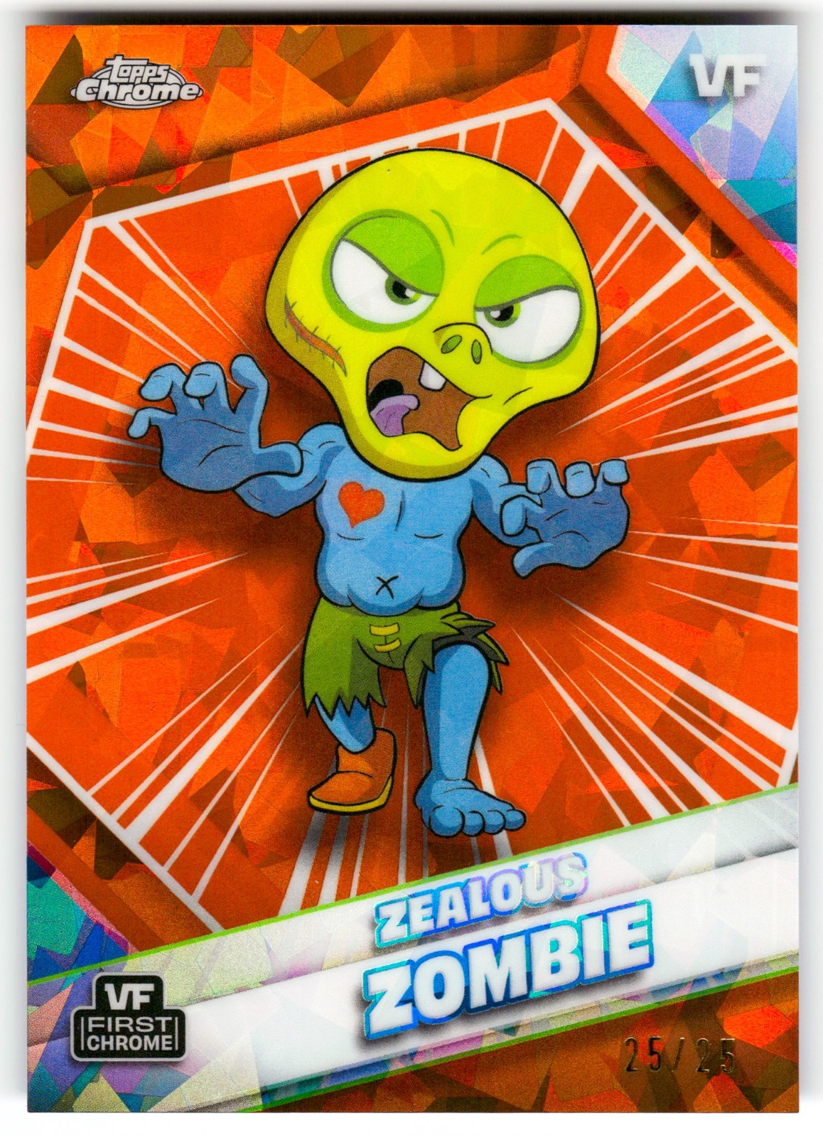 Zealous Zombie Orange Sapphire #25/25 2026 Topps Chrome Sapphire VeeFriends Zealous Zombie Orange Sapphire #25/25 2026 Topps Chrome Sapphire VeeFriends
