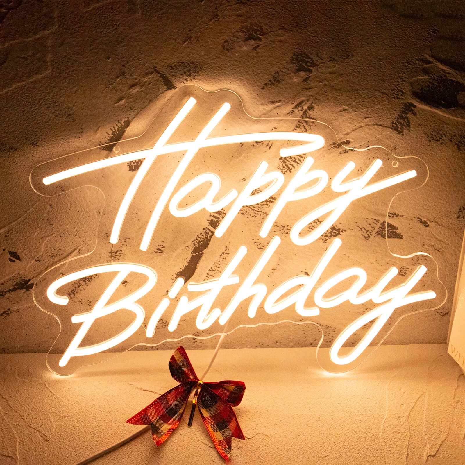 Happy Birthday Neon Sign LED Light USB Powered Dimmable for Birthday Party Decor Happy Birthday Neon Sign LED Light USB Powered Dimmable for Birthday Party Decor