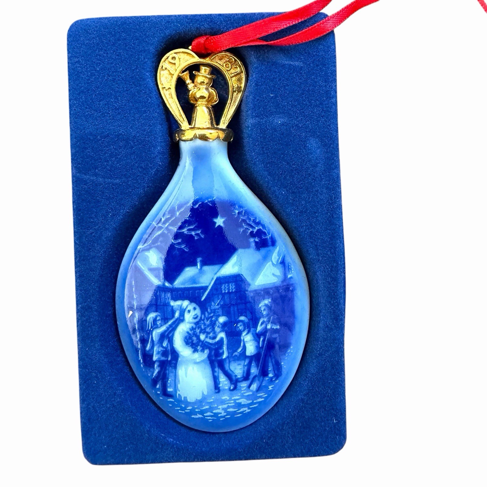 Vintage 1987 Bing & Grondahl Christmas Drop Ornament Juledråben Original Box B&G Vintage 1987 Bing & Grondahl Christmas Drop Ornament Juledråben Original Box B&G