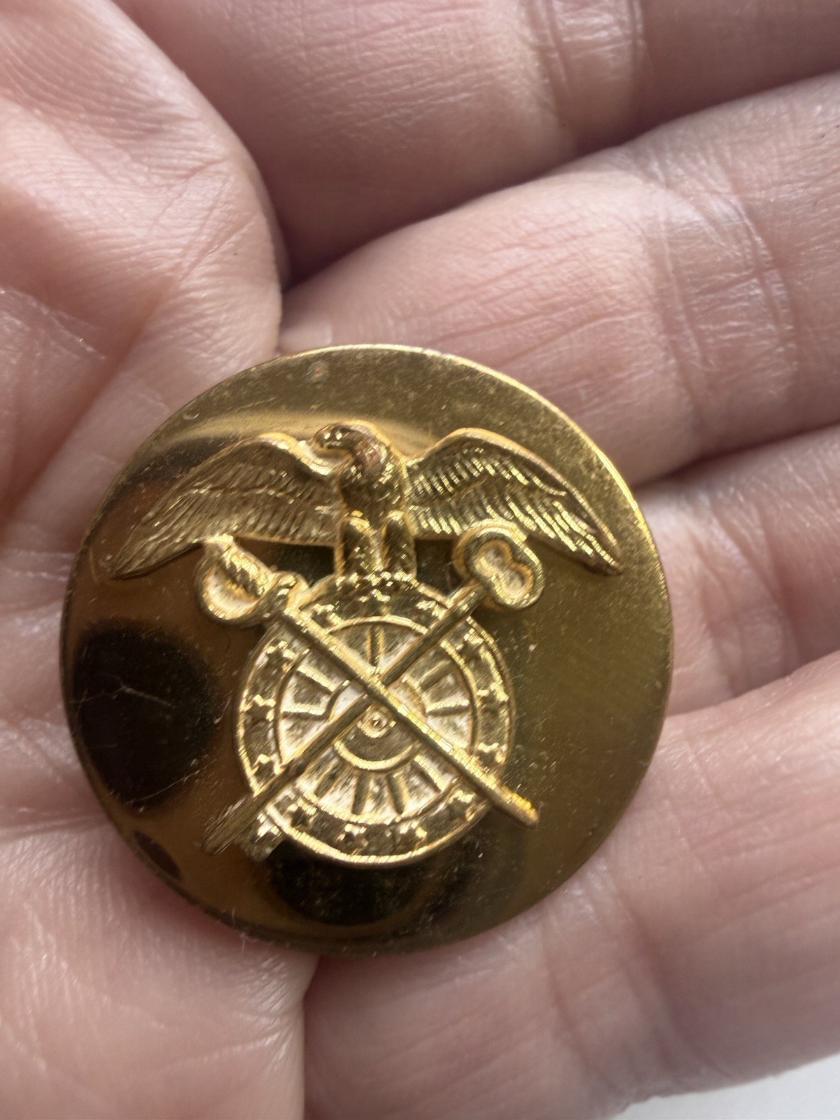 Vintage US Army Transportation Corps Insignia Pin M-21 Military Post Supply