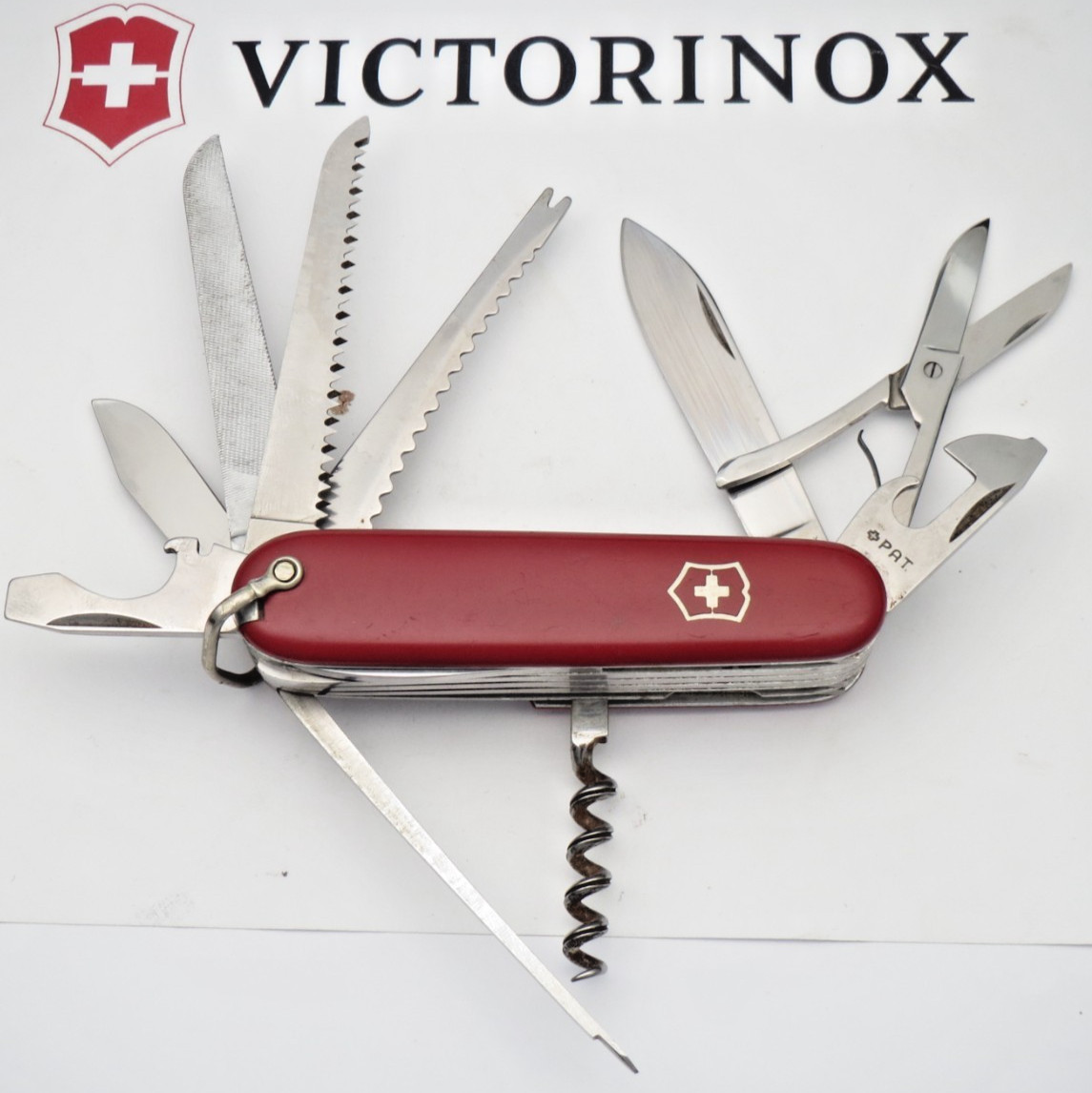 Vintage 1950's - 1960's Victorinox Swiss Army 91mm Champion A - Rare Older Knife Vintage 1950's - 1960's Victorinox Swiss Army 91mm Champion A - Rare Older Knife