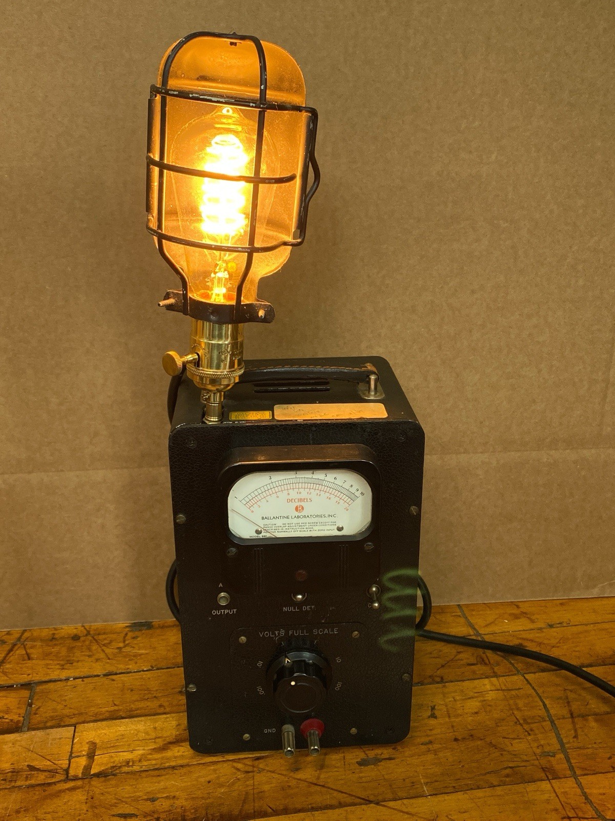 Custom Vintage Ballantine 310 Voltmeter Industrial Steampunk Meter Lamp Custom Vintage Ballantine 310 Voltmeter Industrial Steampunk Meter Lamp