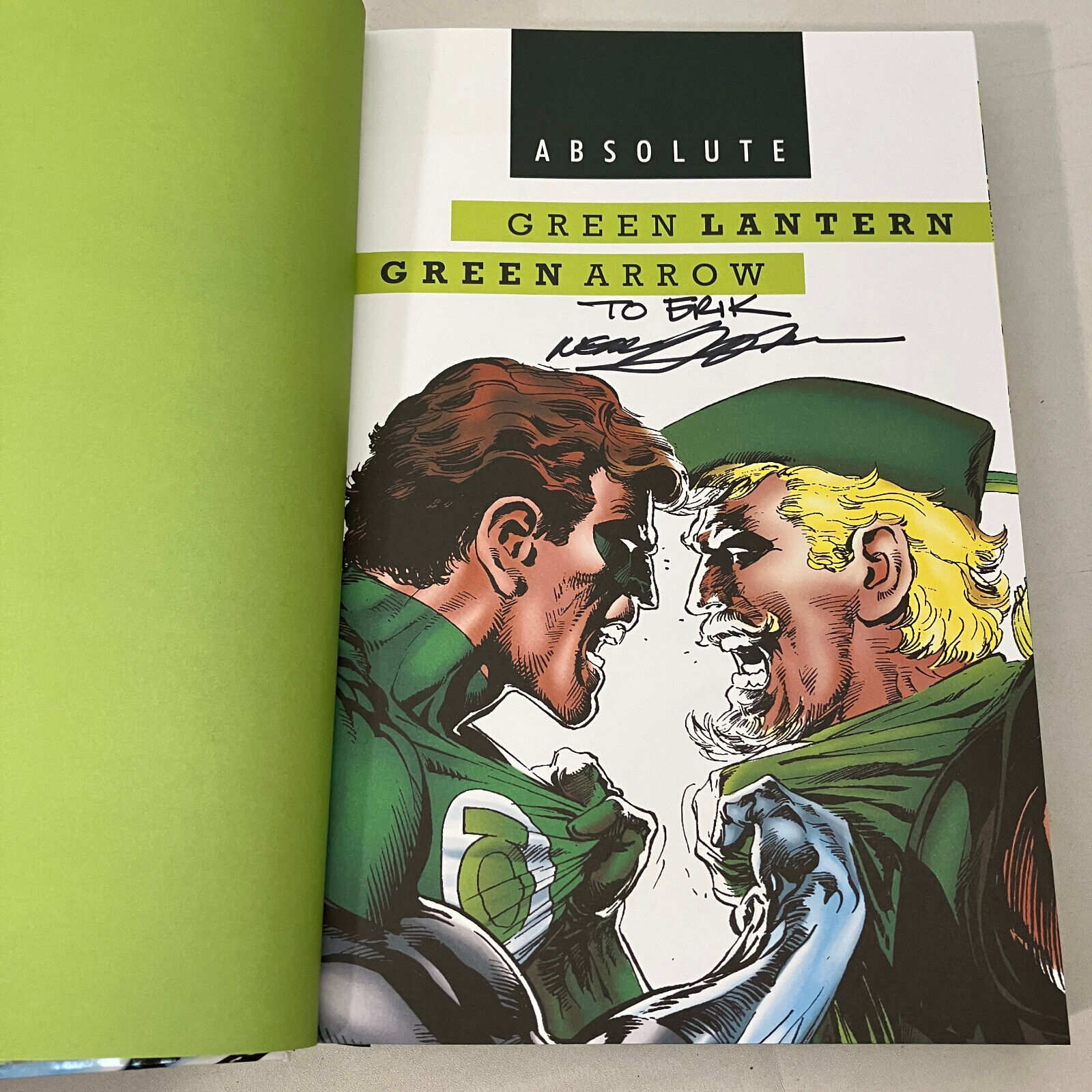 Absolute Green Lantern Green Arrow SIGNED by Neal Adams DC Comics 2015 HC